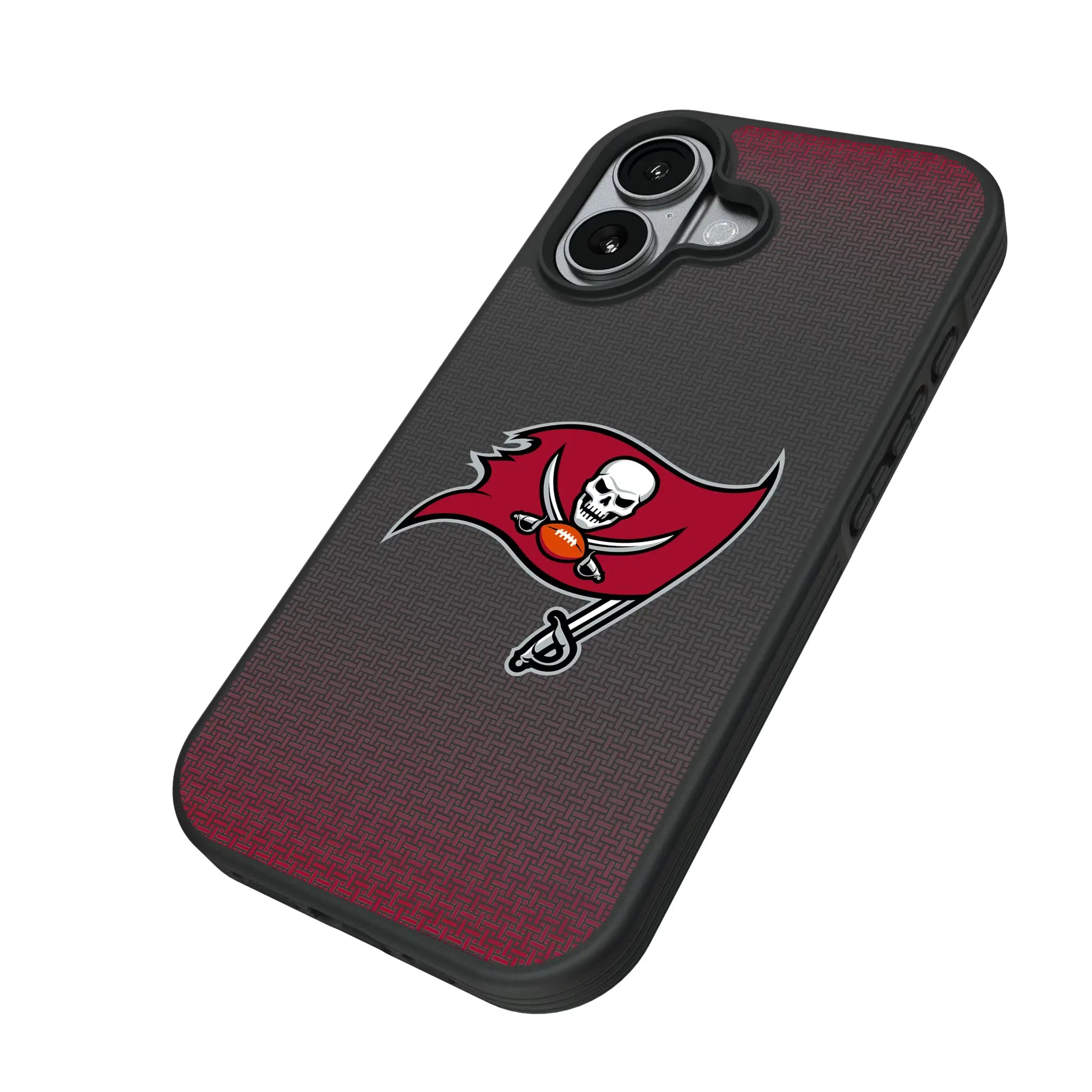Tampa Bay Buccaneers Linen iPhone Bump Phone Case for Apple iPhone - Isometric View#Device_iPhone 17