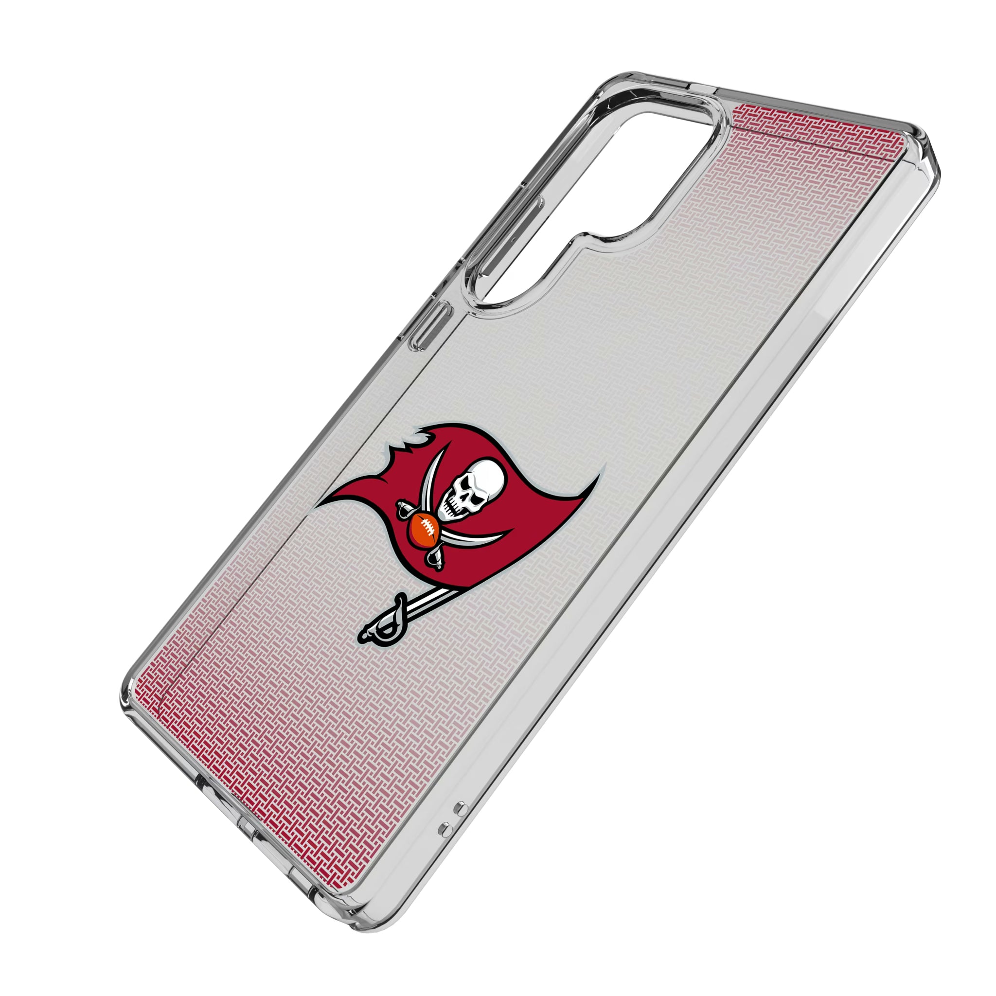 Tampa Bay Buccaneers Linen Galaxy Clear Phone Case for Samsung Galaxy - Isometric View