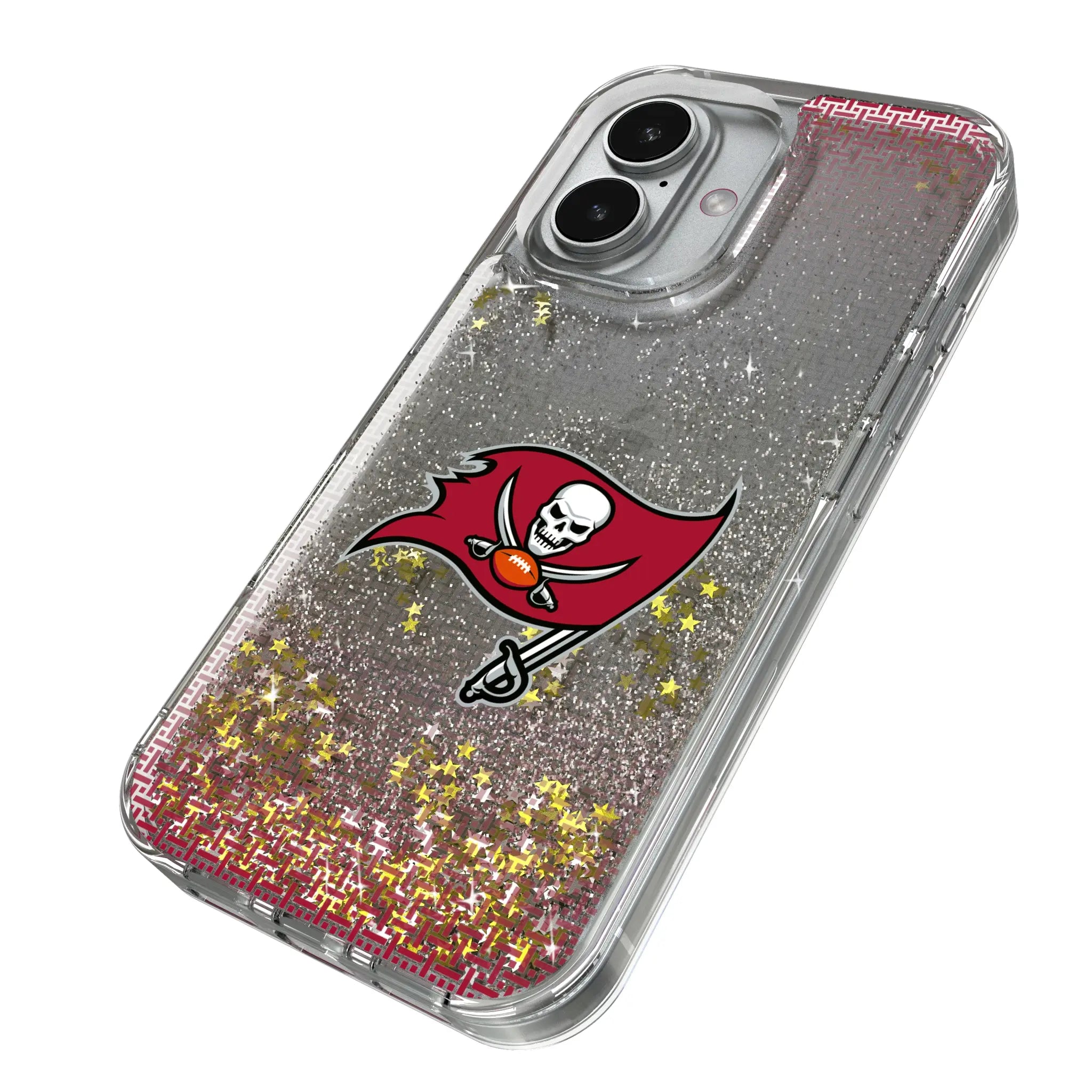 Tampa Bay Buccaneers Linen iPhone Glitter Phone Case for Apple iPhone - Isometric View