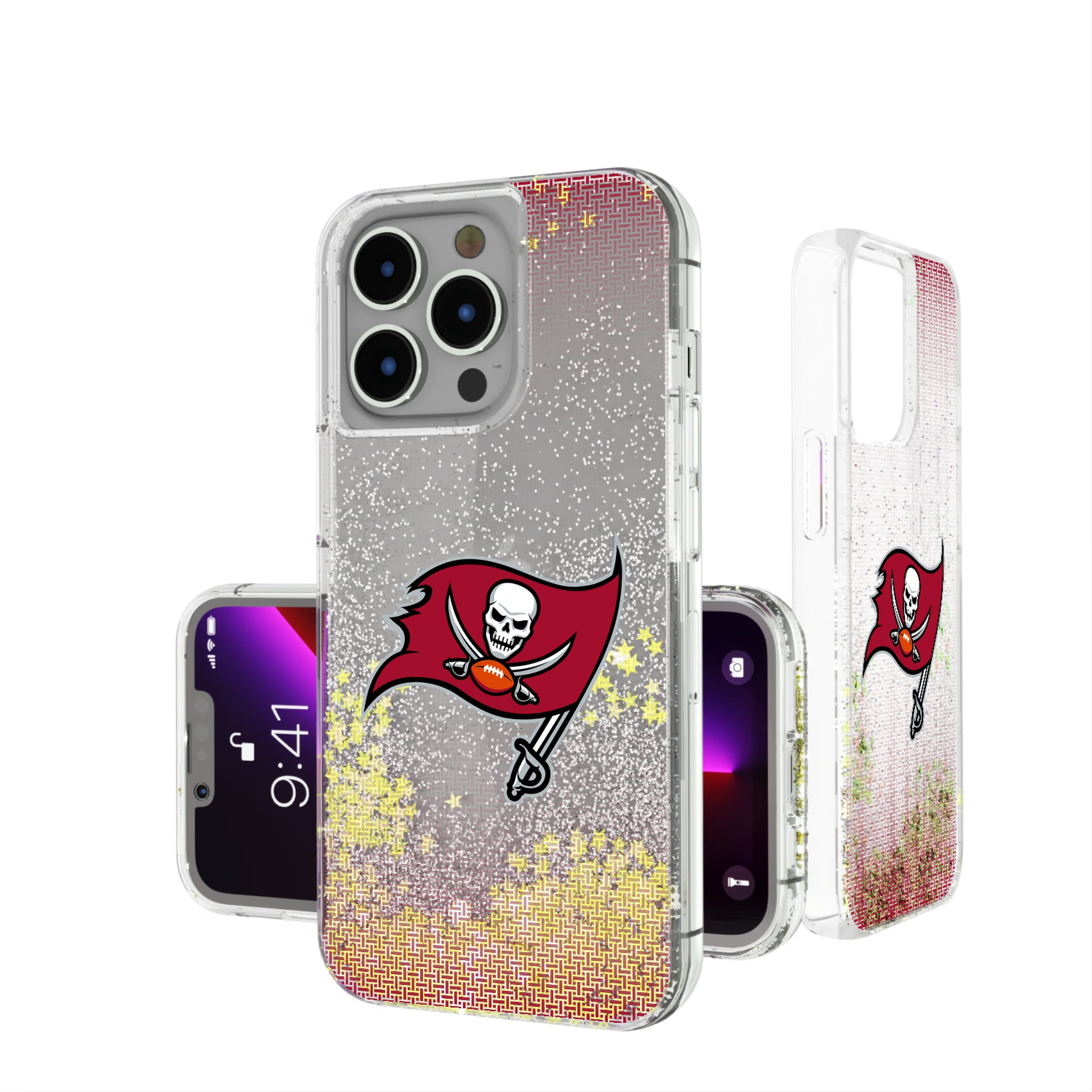 Tampa Bay Buccaneers Linen iPhone Glitter Phone Case for Apple iPhone