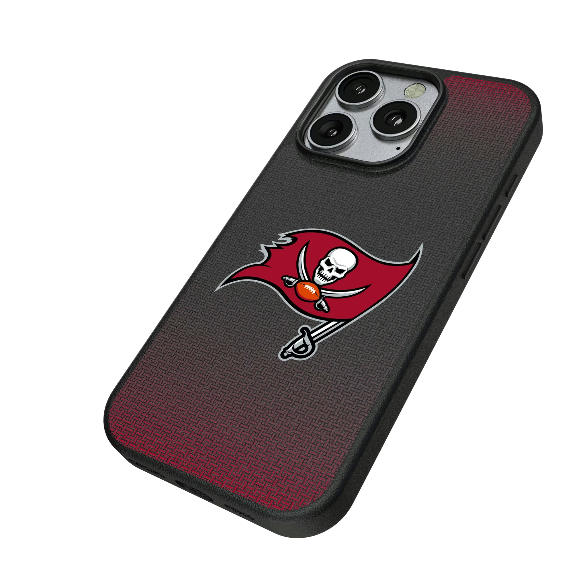 Tampa Bay Buccaneers Linen iPhone MagSafe Compatible Phone Case for Apple iPhone - Isometric View