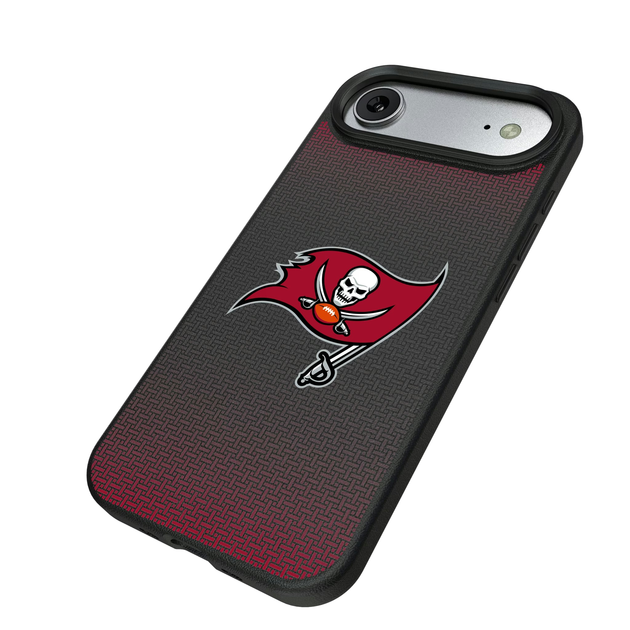 Tampa Bay Buccaneers Linen iPhone MagSafe Compatible Phone Case for Apple iPhone - Isometric View#Device_iPhone Air