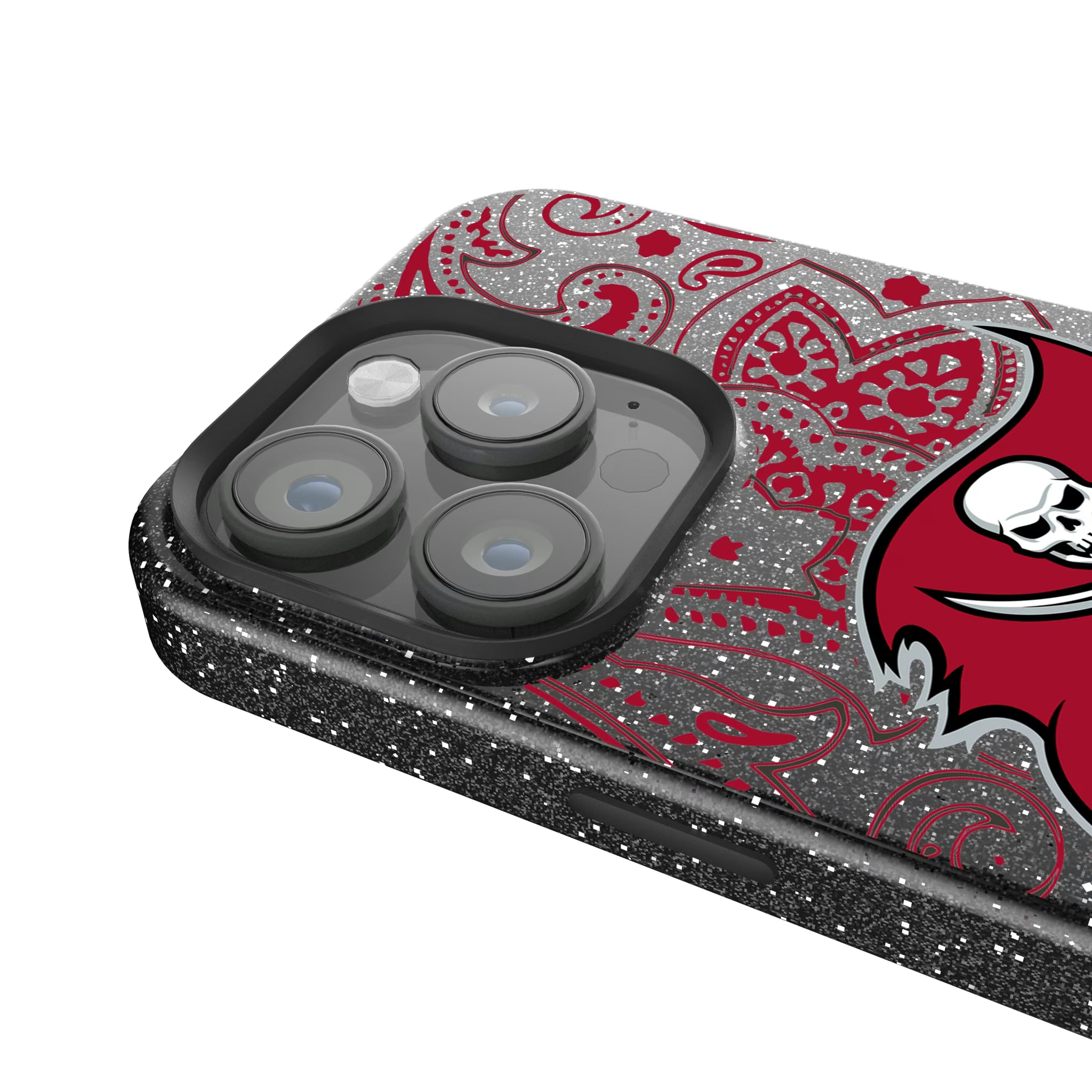 Tampa Bay Buccaneers Paisley iPhone Bling Phone Case for Apple iPhone - Detail