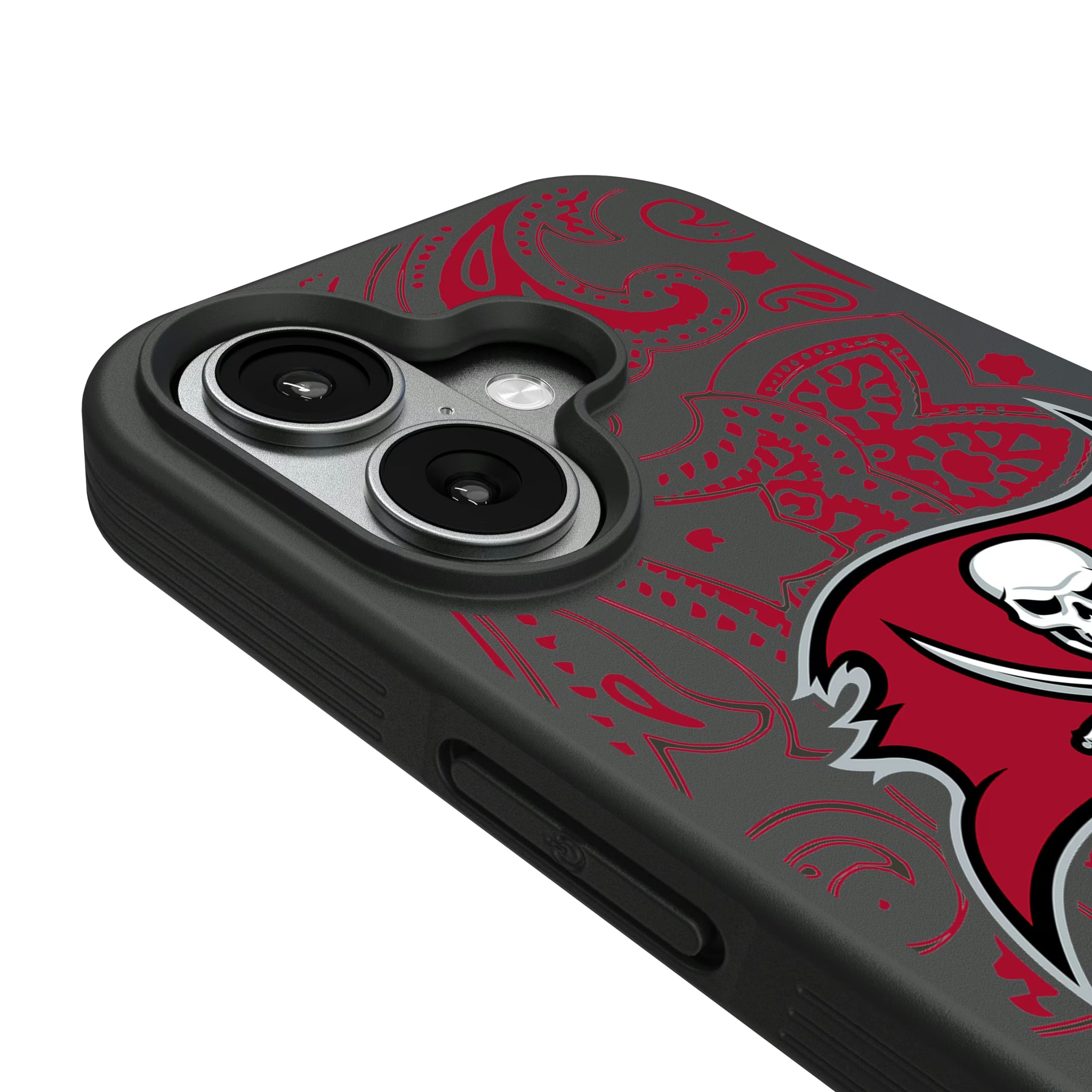 Tampa Bay Buccaneers Paisley iPhone Bump Phone Case for Apple iPhone - Detail#Device_iPhone 17