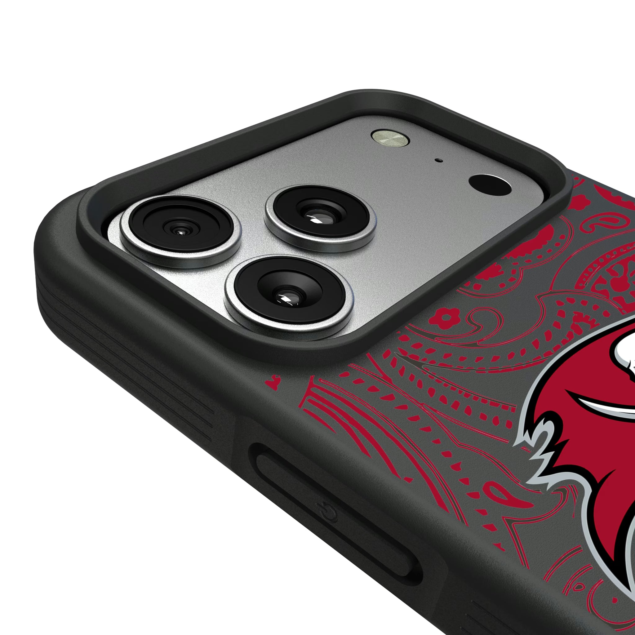 Tampa Bay Buccaneers Paisley iPhone Bump Phone Case for Apple iPhone - Detail#Device_iPhone 17 Pro Max