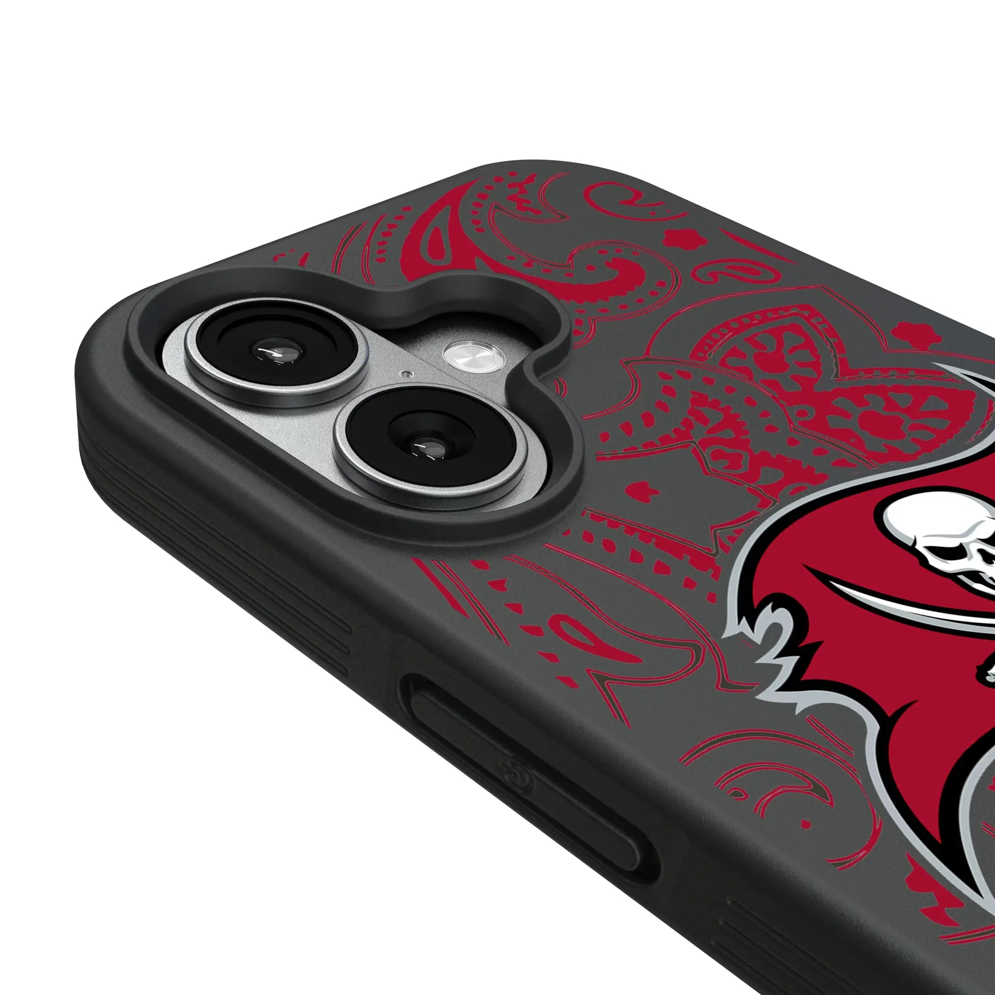 Tampa Bay Buccaneers Paisley iPhone Bump Phone Case for Apple iPhone - Detail#Device_iPhone 17