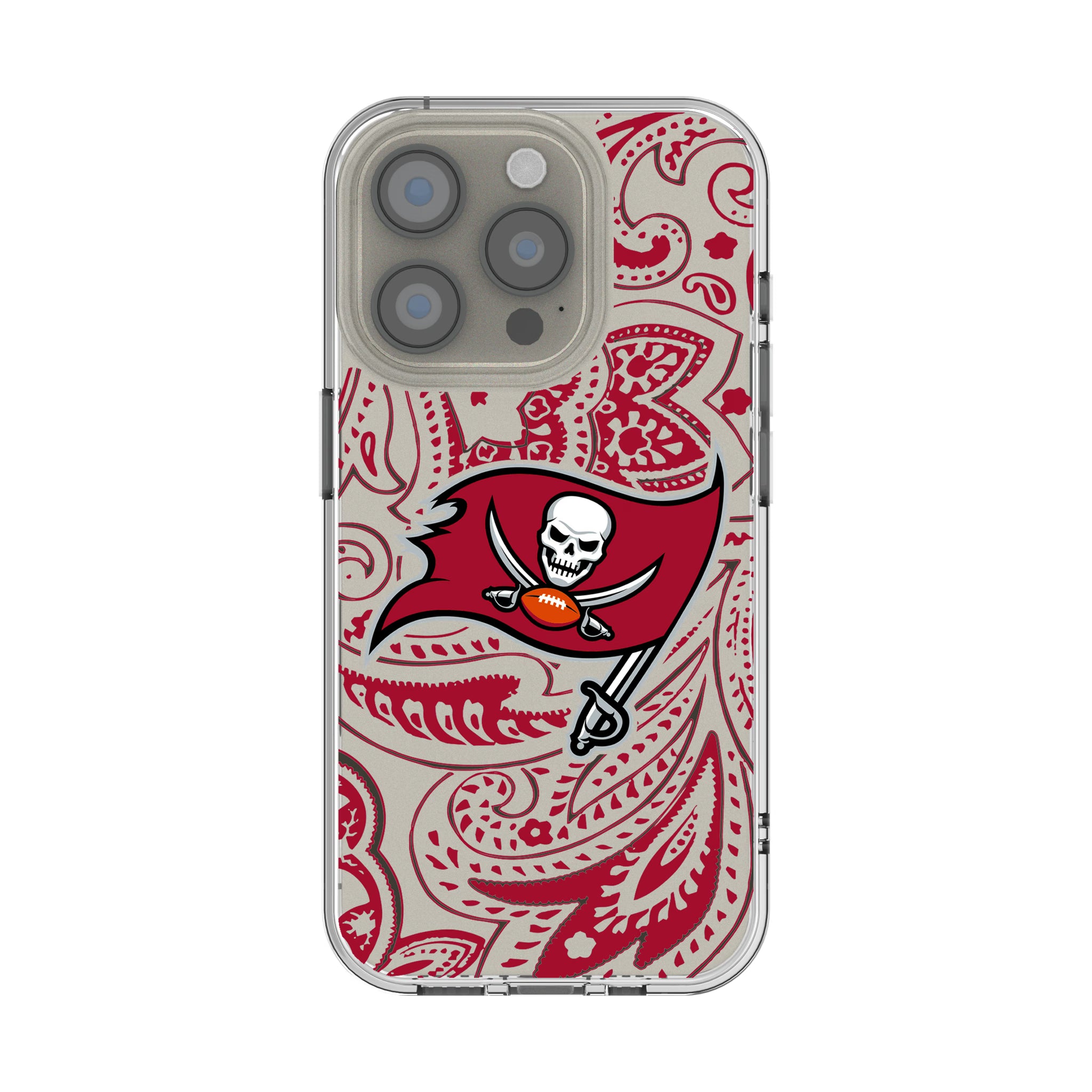 Tampa Bay Buccaneers Paisley iPhone Clear Phone Case for Apple iPhone