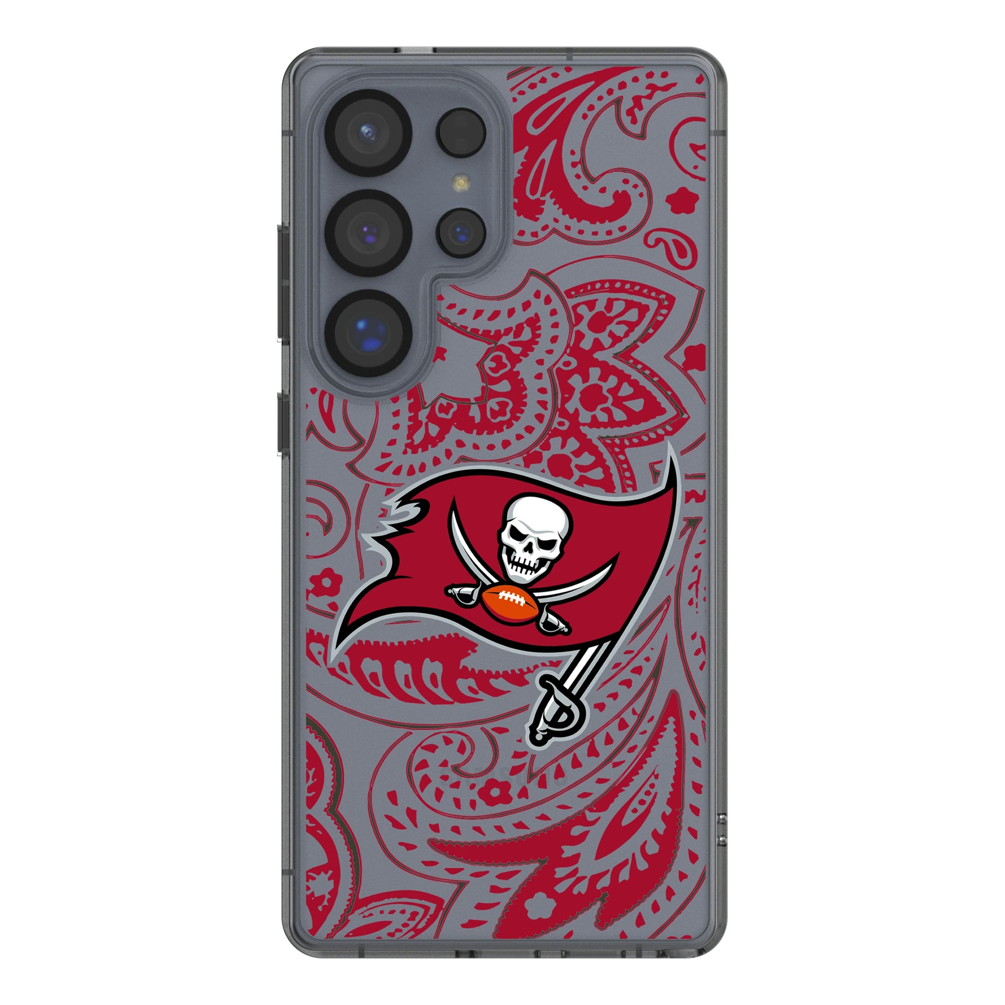 Tampa Bay Buccaneers Paisley Galaxy Clear Phone Case for Samsung Galaxy