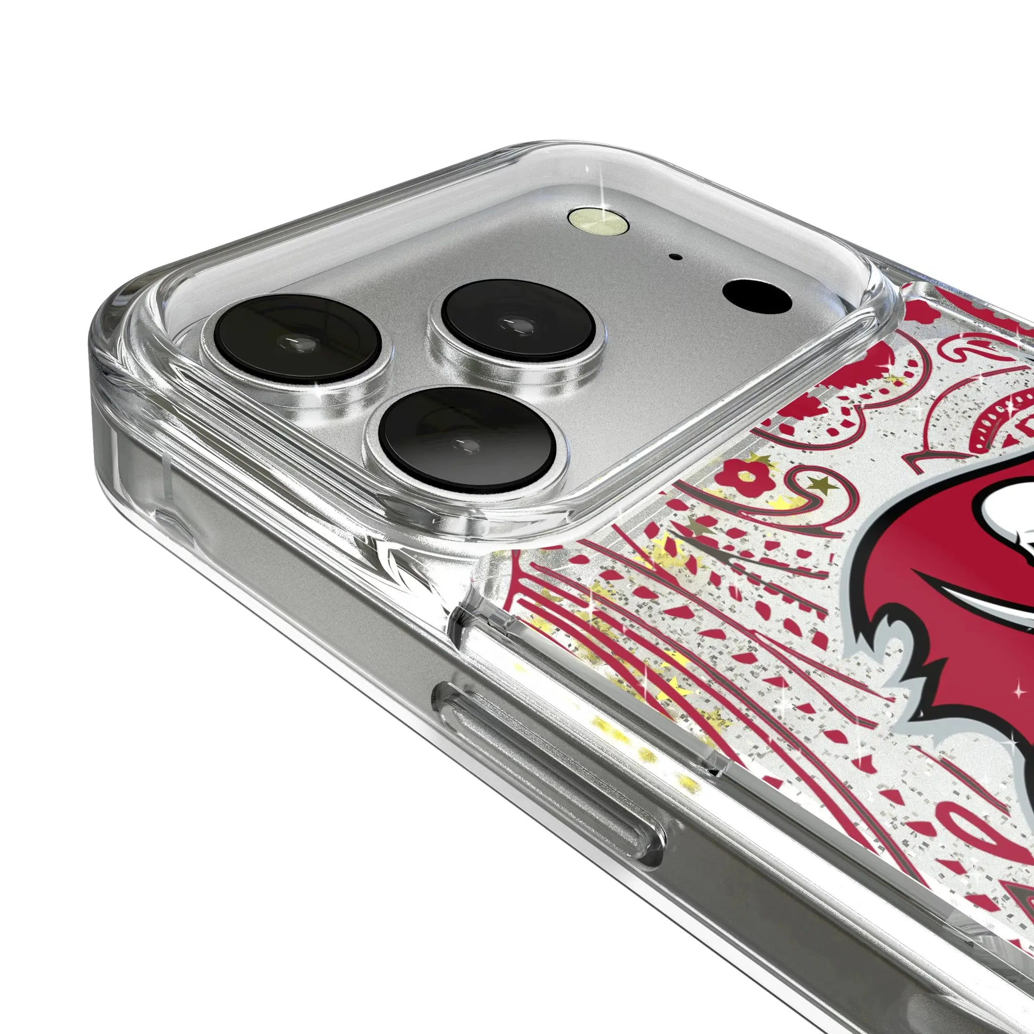 Tampa Bay Buccaneers Paisley iPhone Glitter Phone Case for Apple iPhone - Detail