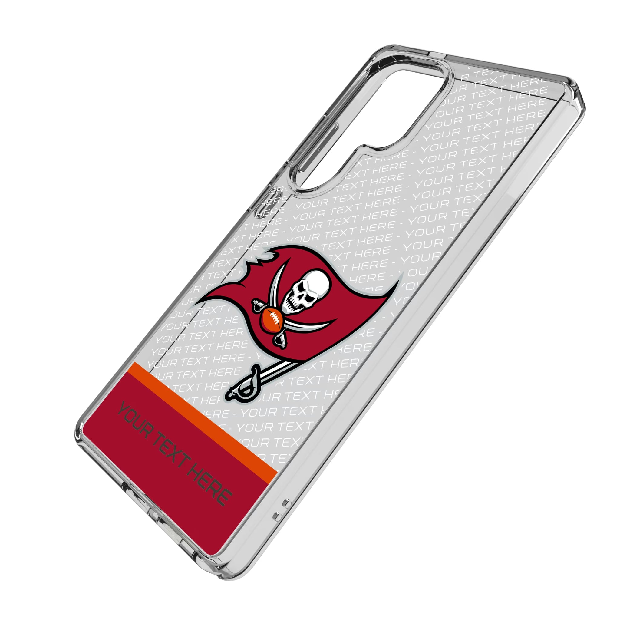 Tampa Bay Buccaneers Personalized EndZone Plus Galaxy Clear Phone Case for Samsung Galaxy - Isometric View