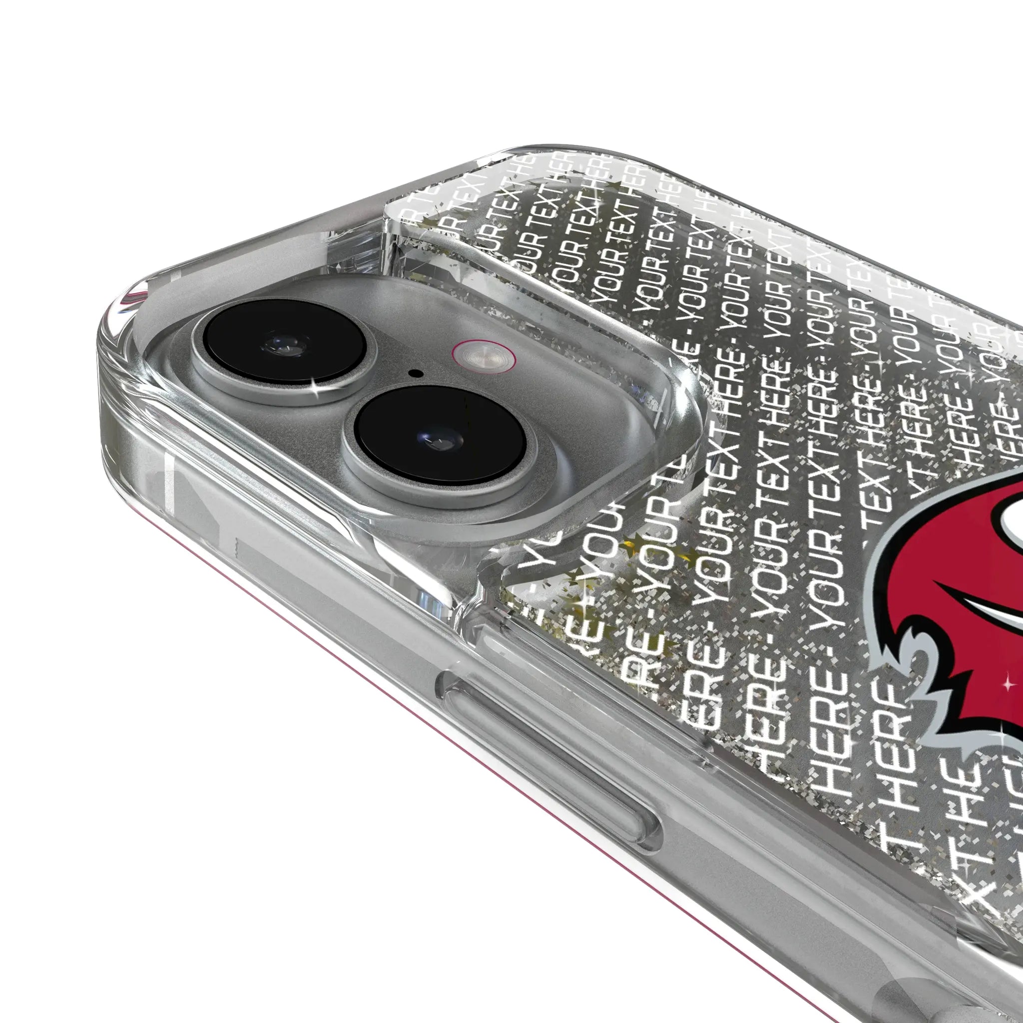 Tampa Bay Buccaneers Personalized EndZone Plus iPhone Glitter Phone Case for Apple iPhone - Detail