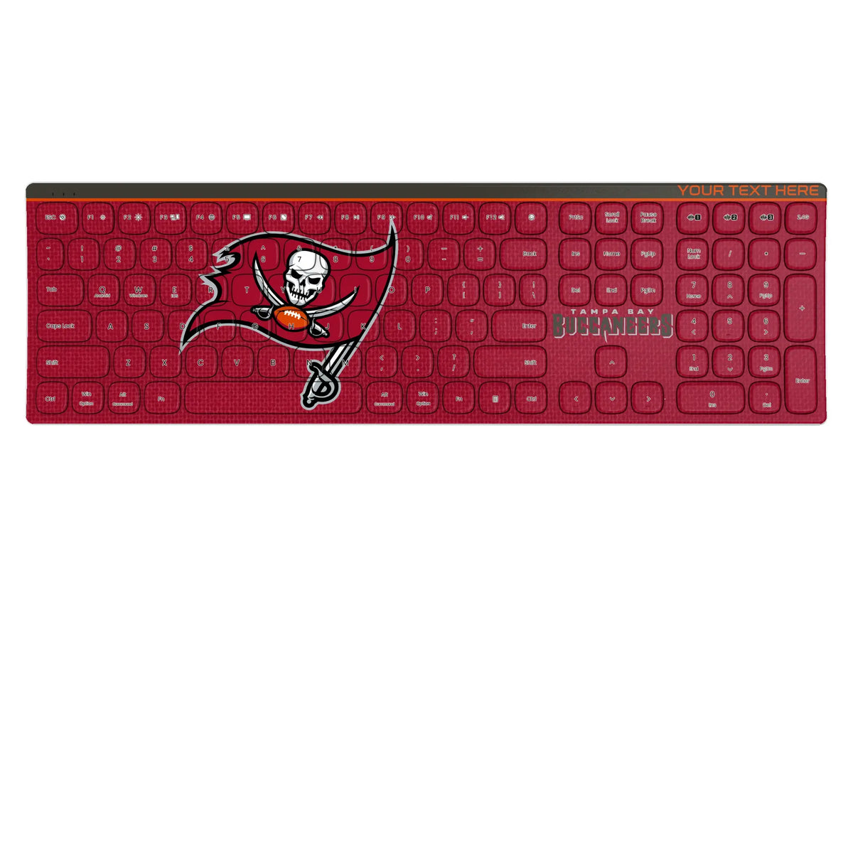 Tampa Bay Buccaneers Personalized Endzone Solid KKB605 Curved Wireless Keyboard