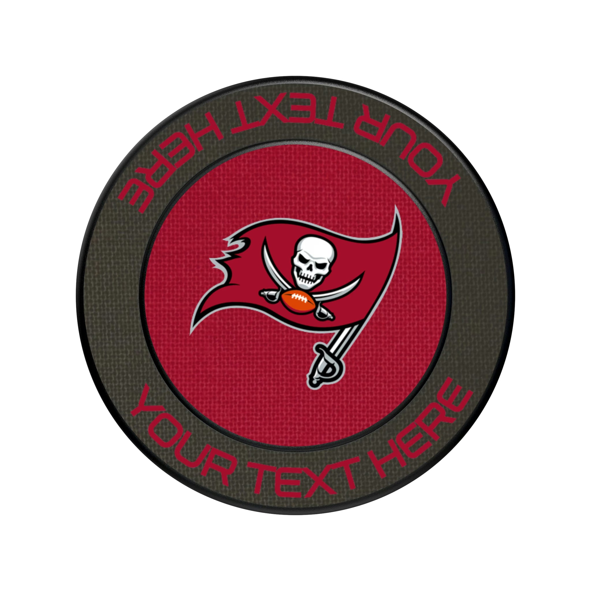 Tampa Bay Buccaneers Personalized Endzone Solid Popsockets Round Magnetic