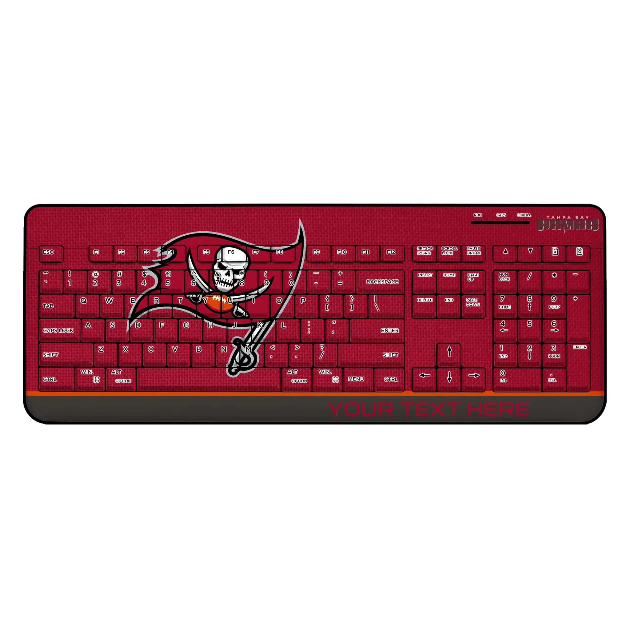 Tampa Bay Buccaneers Personalized Endzone Solid Wireless USB Keyboard