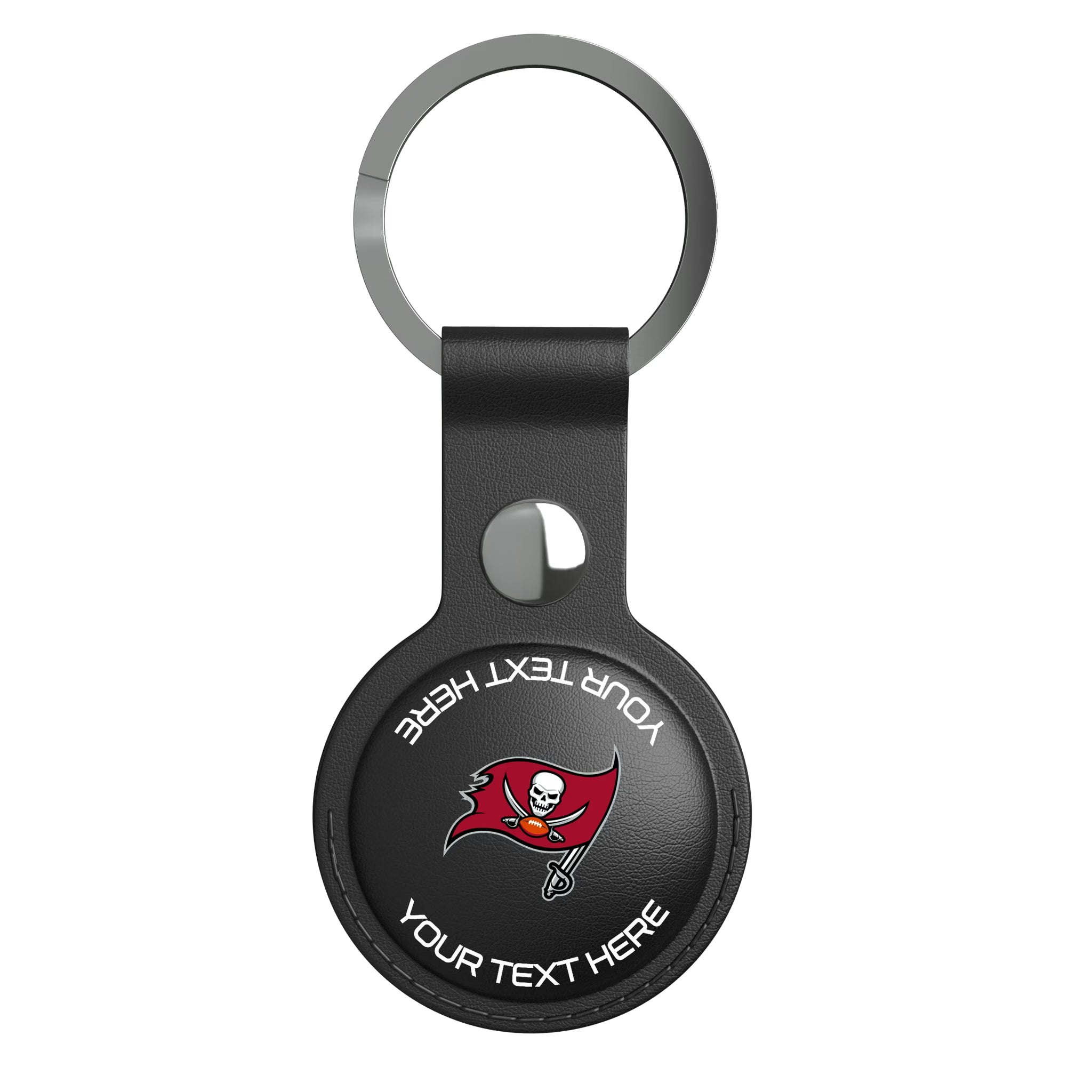 Tampa Bay Buccaneers Personalized Insignia AirTag Black Airtag Holder