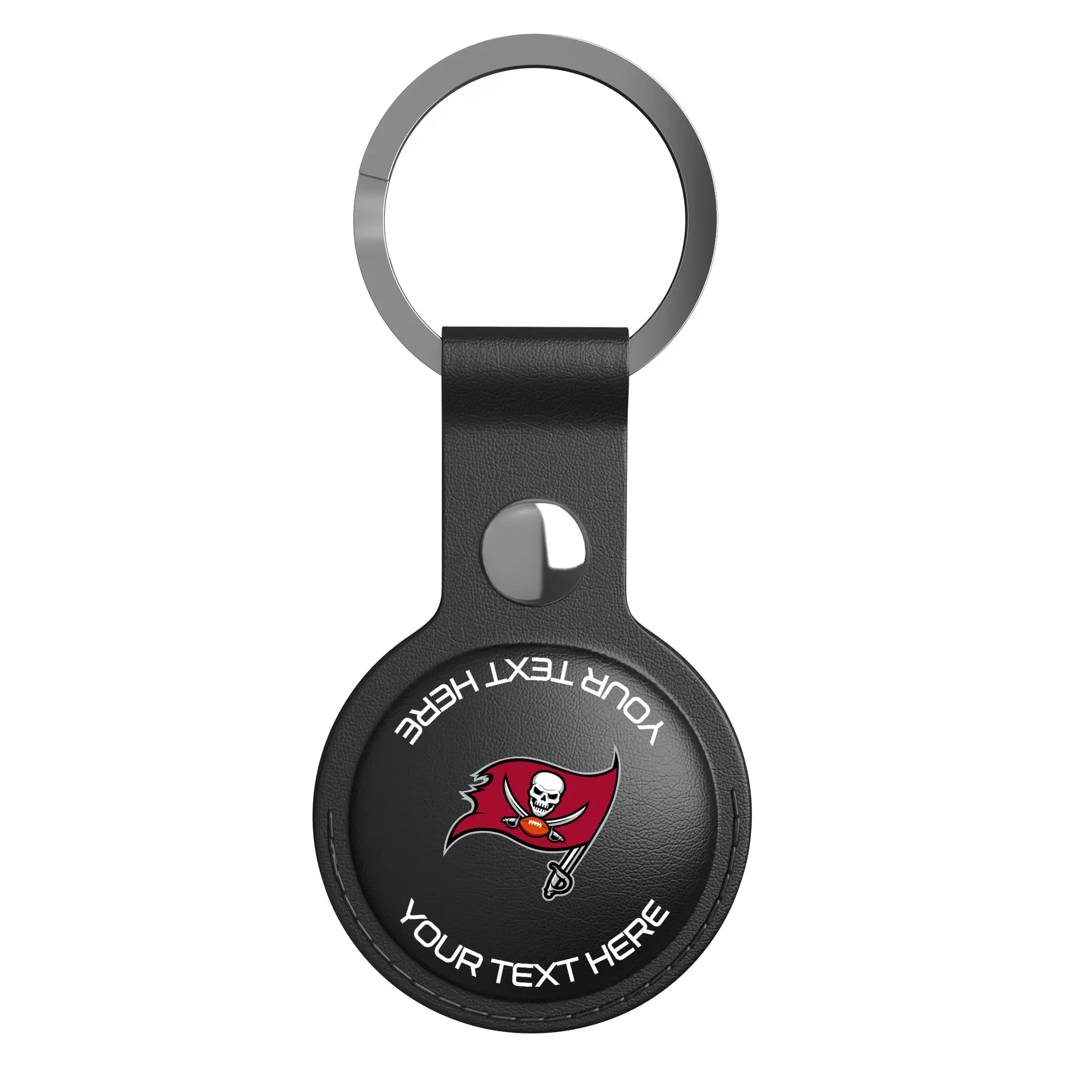 Tampa Bay Buccaneers Personalized Insignia AirTag Black Airtag Holder