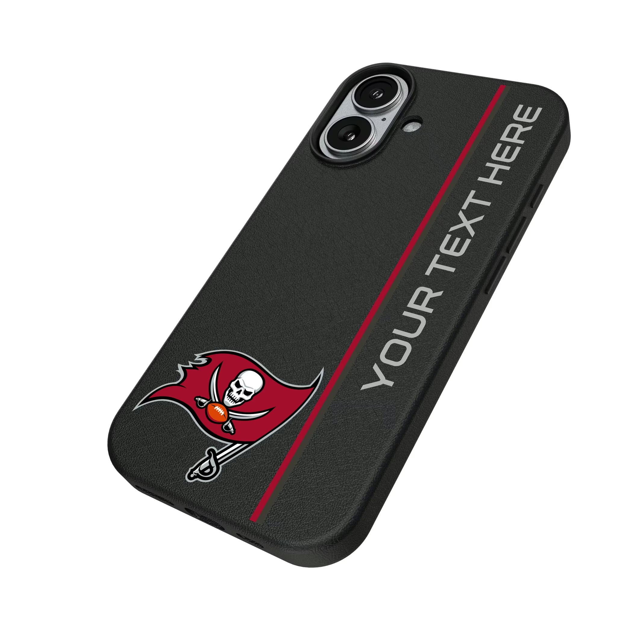 Tampa Bay Buccaneers Personalized Sidebard iPhone MagSafe Compatible Phone Case for Apple iPhone - Isometric View#Device_iPhone 17