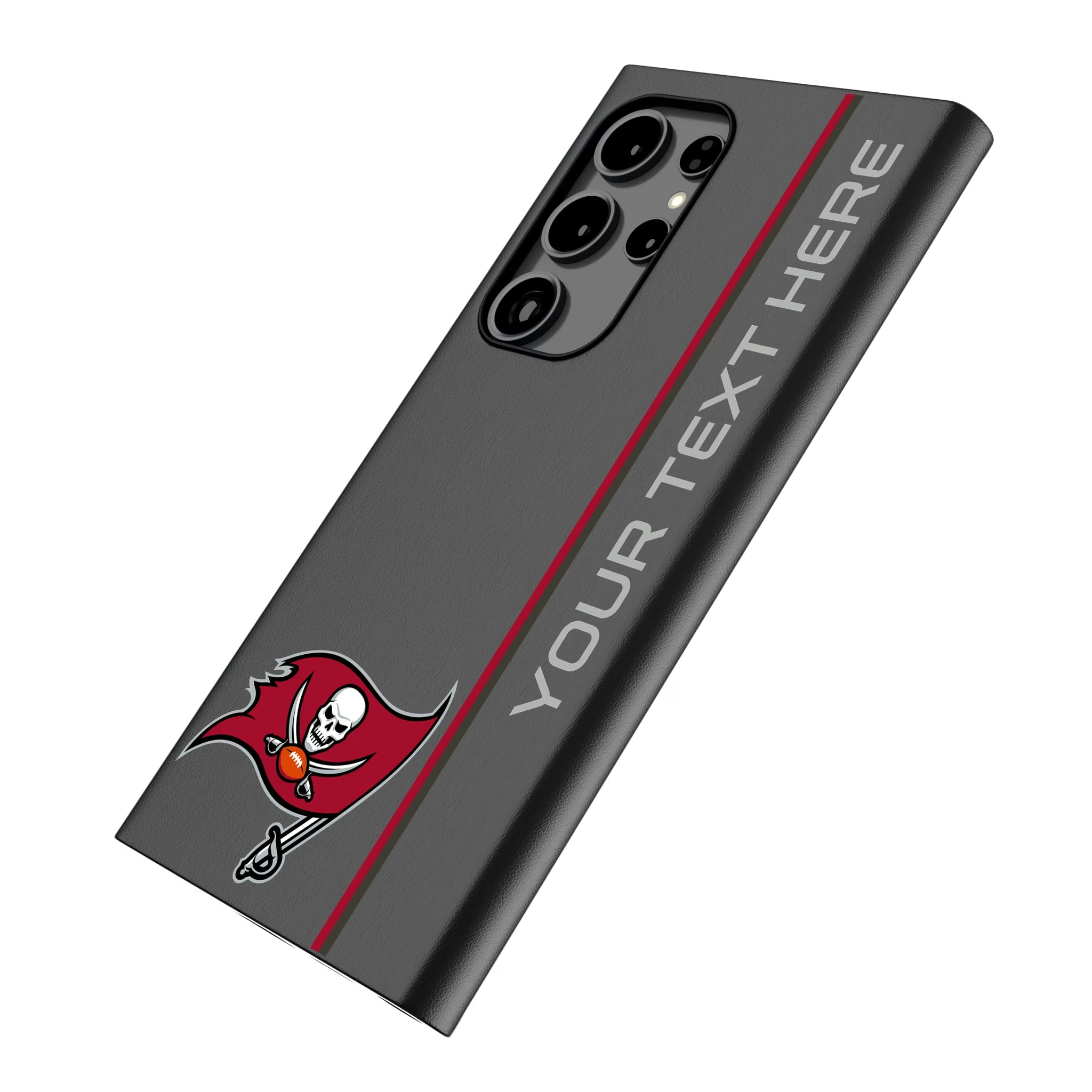 Tampa Bay Buccaneers Personalized Sidebard Galaxy MagSafe Compatible Phone Case for Samsung Galaxy - Isometric View