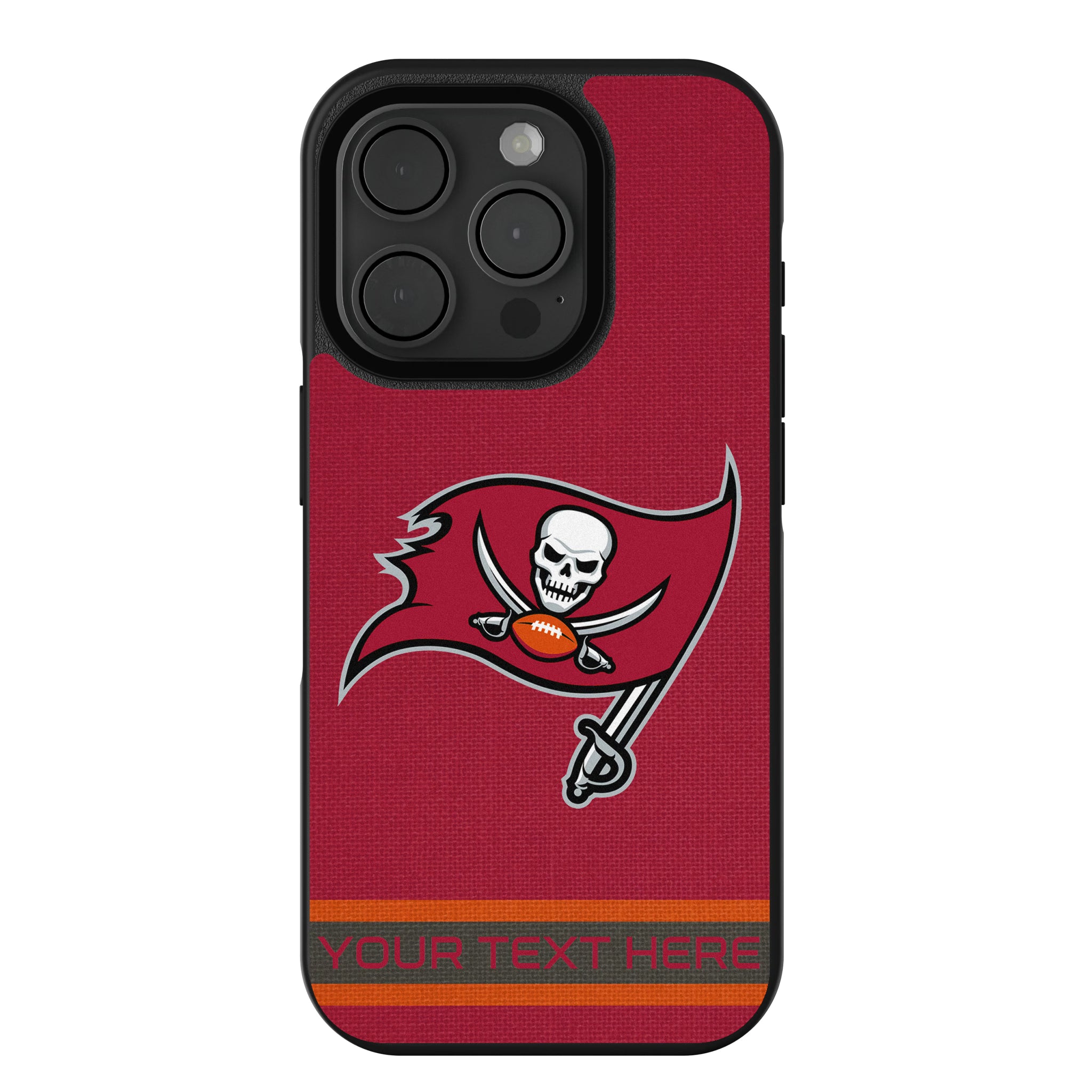 Tampa Bay Buccaneers Personalized Stripe iPhone Bump Phone Case for Apple iPhone