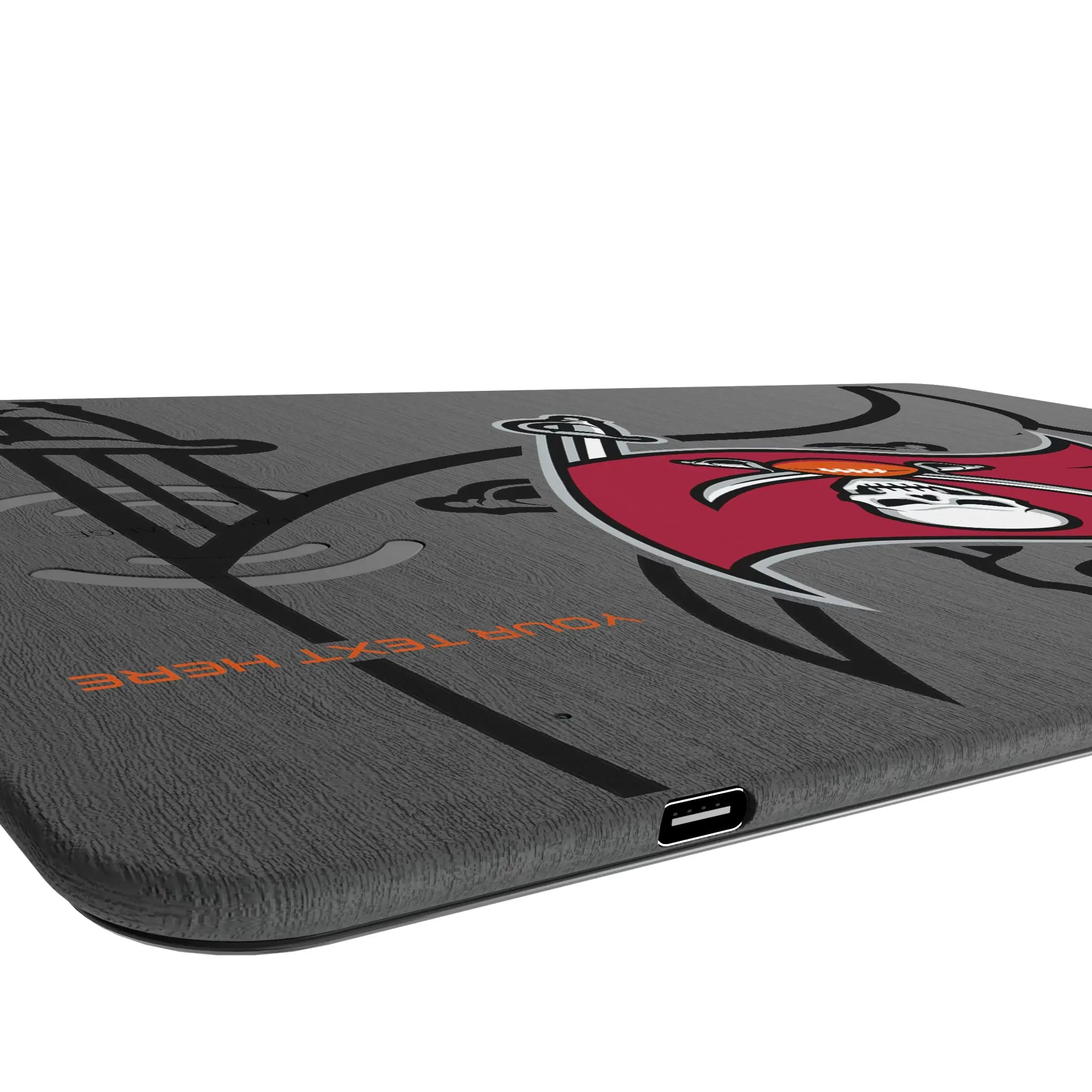 Tampa Bay Buccaneers Personalized Tilt 15-Watt Wireless Charger and Mouse Pad