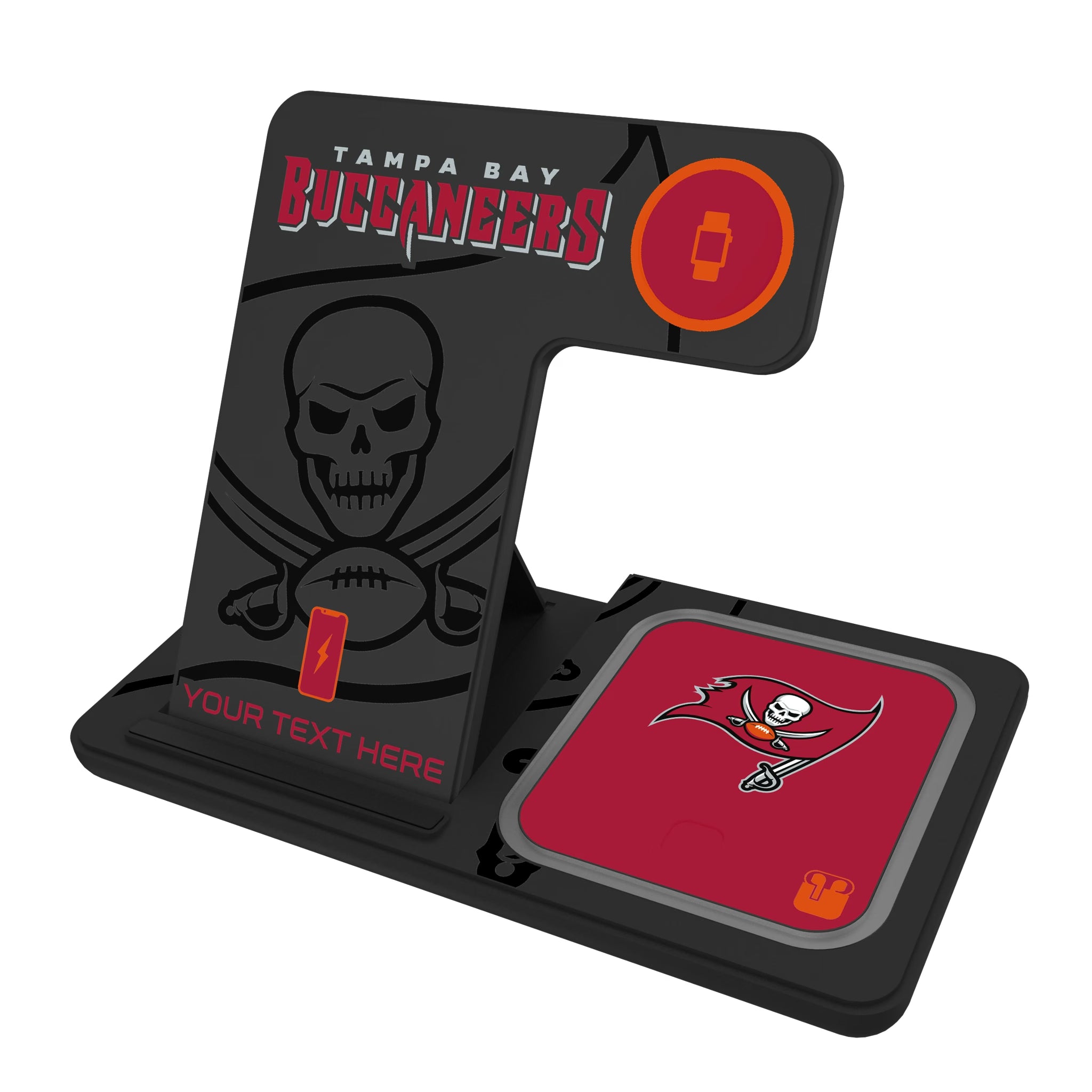 Tampa Bay Buccaneers Personalized Tilt 3 in 1 Charging Station