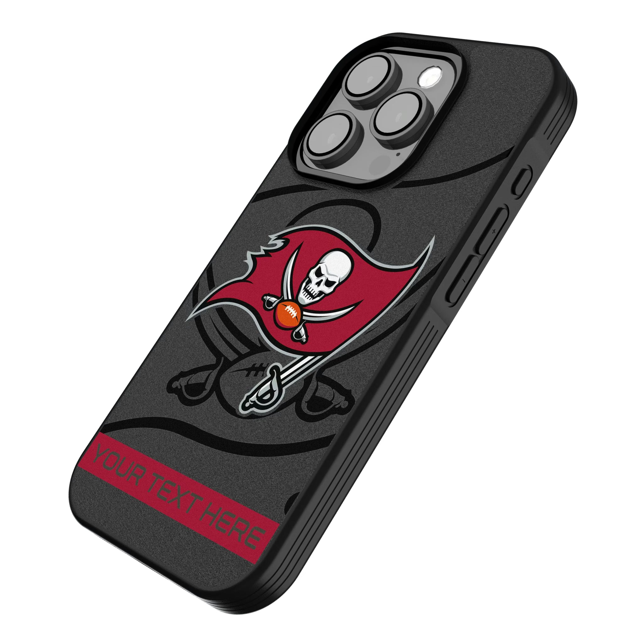 Tampa Bay Buccaneers Personalized Tilt iPhone Bump Phone Case for Apple iPhone - Isometric View