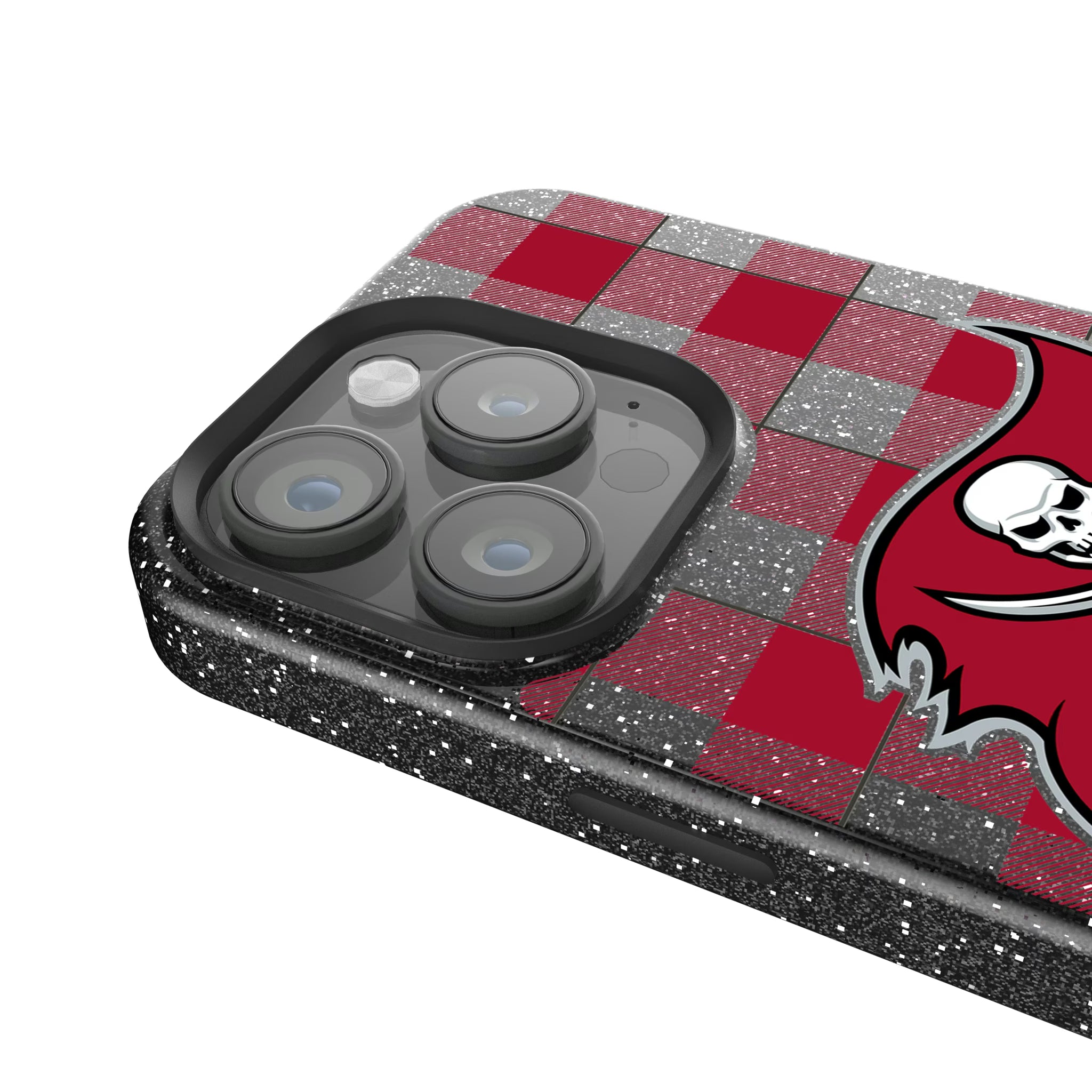 Tampa Bay Buccaneers Plaid iPhone Bling Phone Case for Apple iPhone - Detail