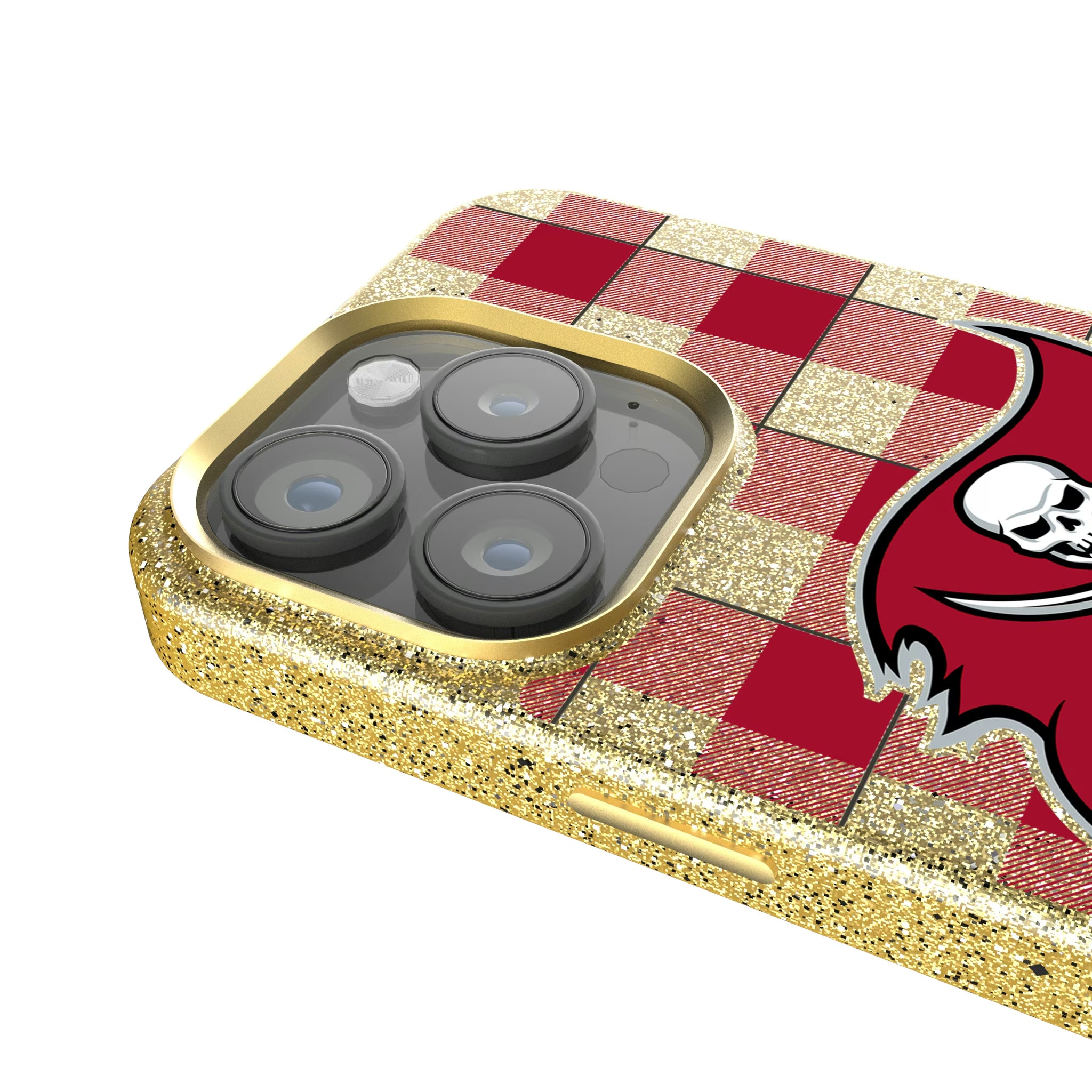 Tampa Bay Buccaneers Plaid iPhone Bling Phone Case for Apple iPhone - Detail