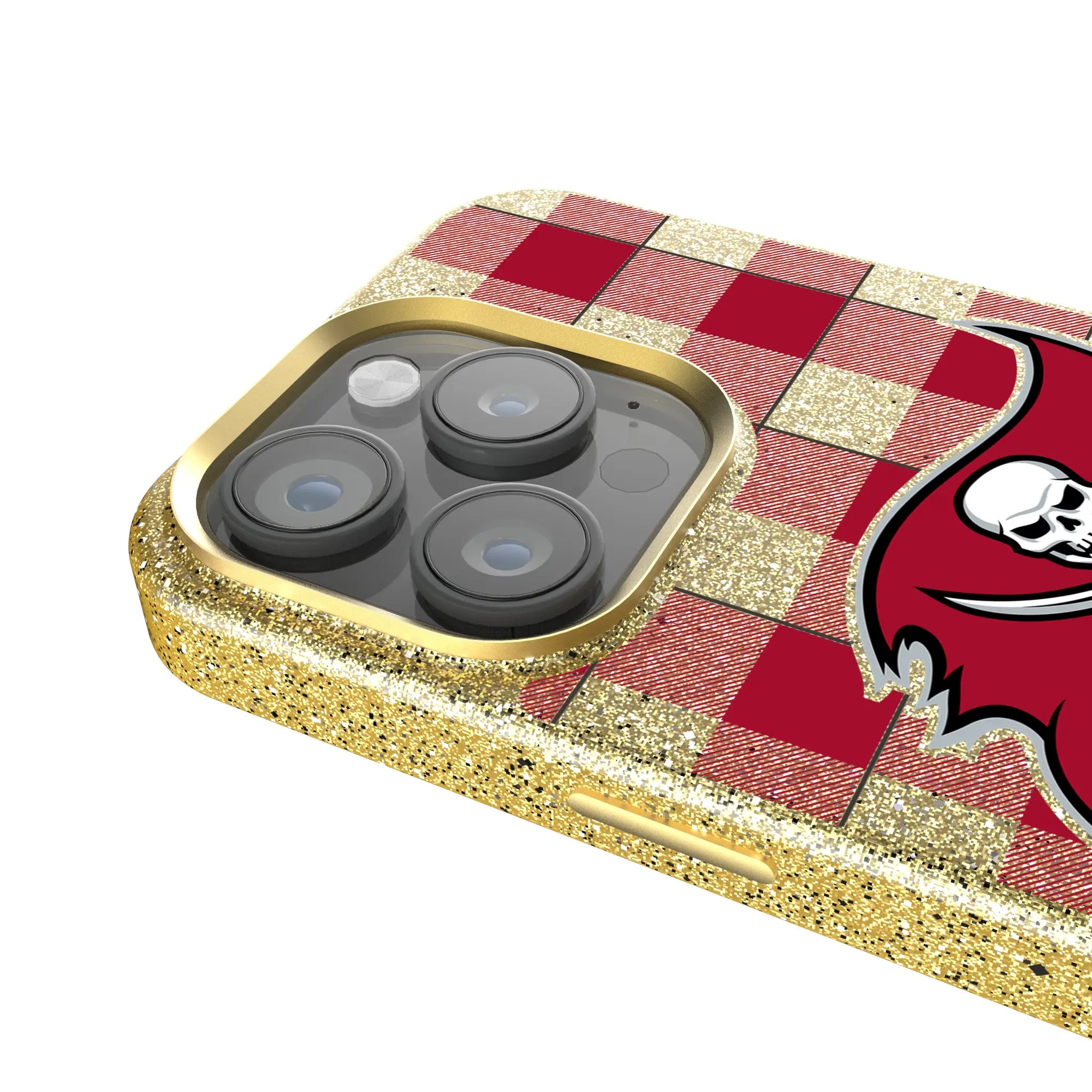 Tampa Bay Buccaneers Plaid iPhone Bling Phone Case for Apple iPhone - Detail