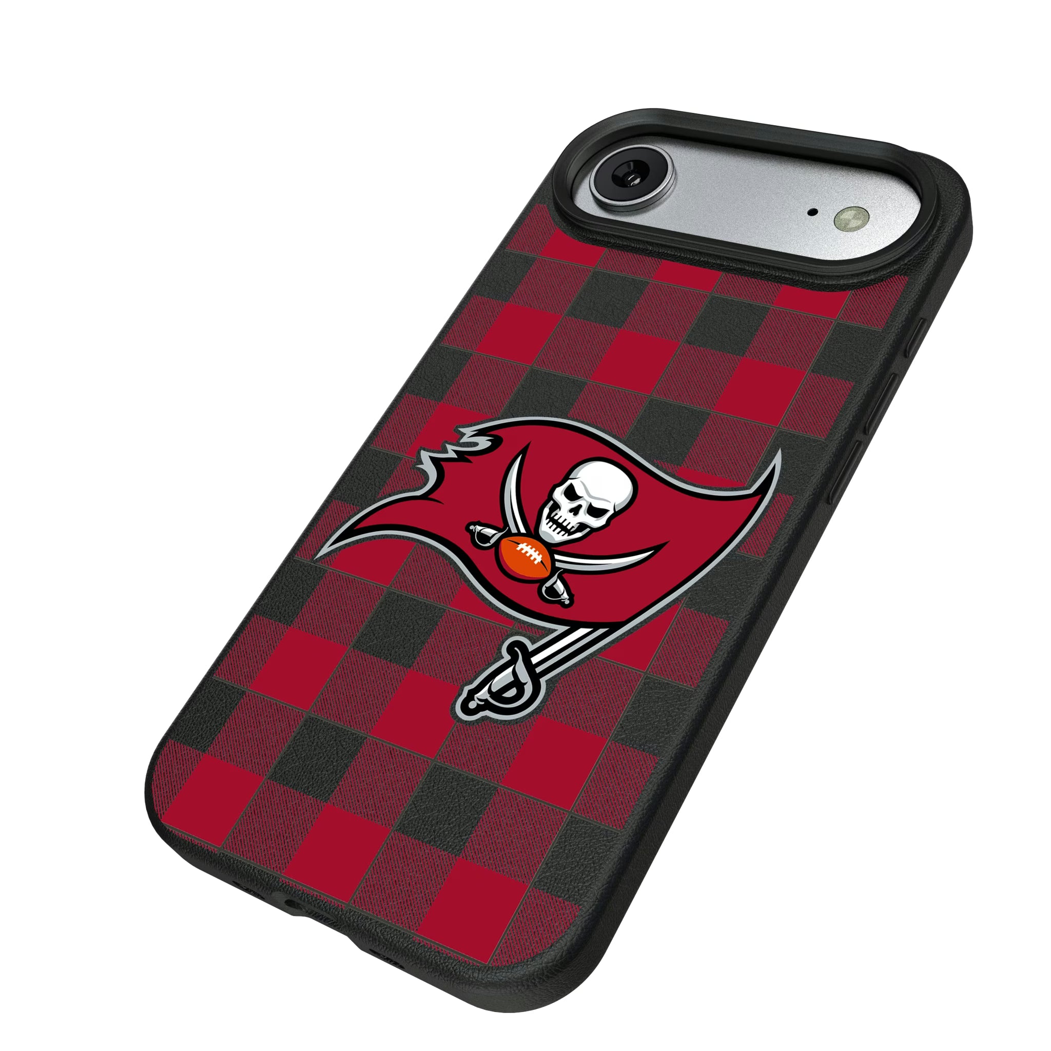 Tampa Bay Buccaneers Plaid iPhone MagSafe Compatible Phone Case for Apple iPhone - Isometric View#Device_iPhone Air