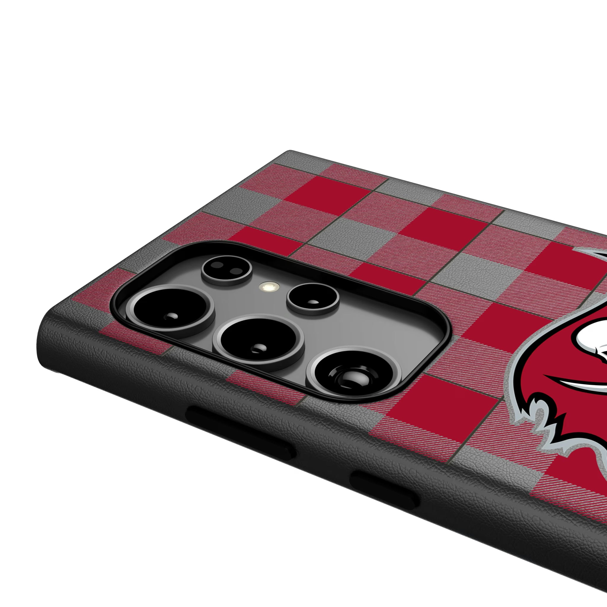Tampa Bay Buccaneers Plaid Galaxy MagSafe Compatible Phone Case for Samsung Galaxy - Detail