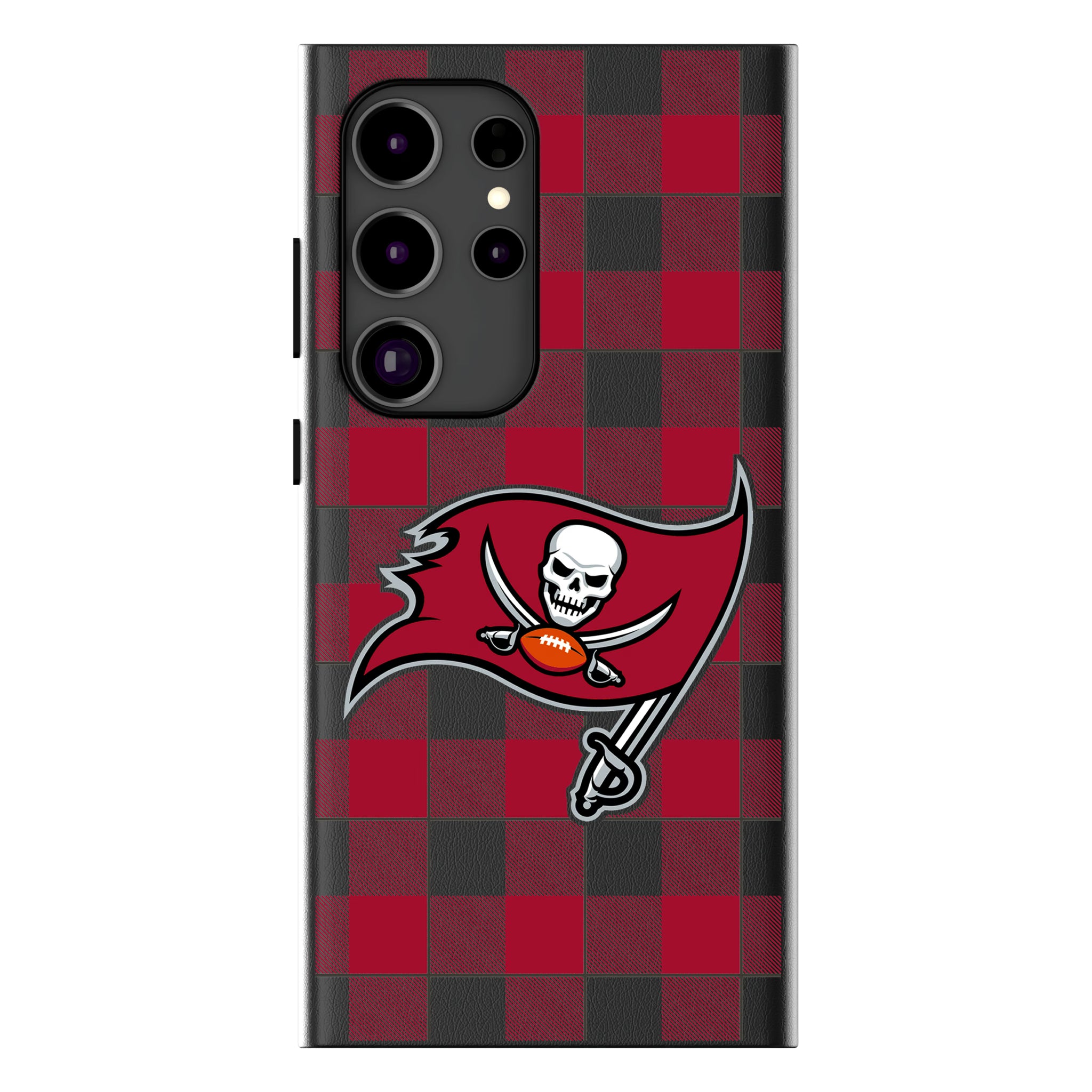 Tampa Bay Buccaneers Plaid Galaxy MagSafe Compatible Phone Case for Samsung Galaxy