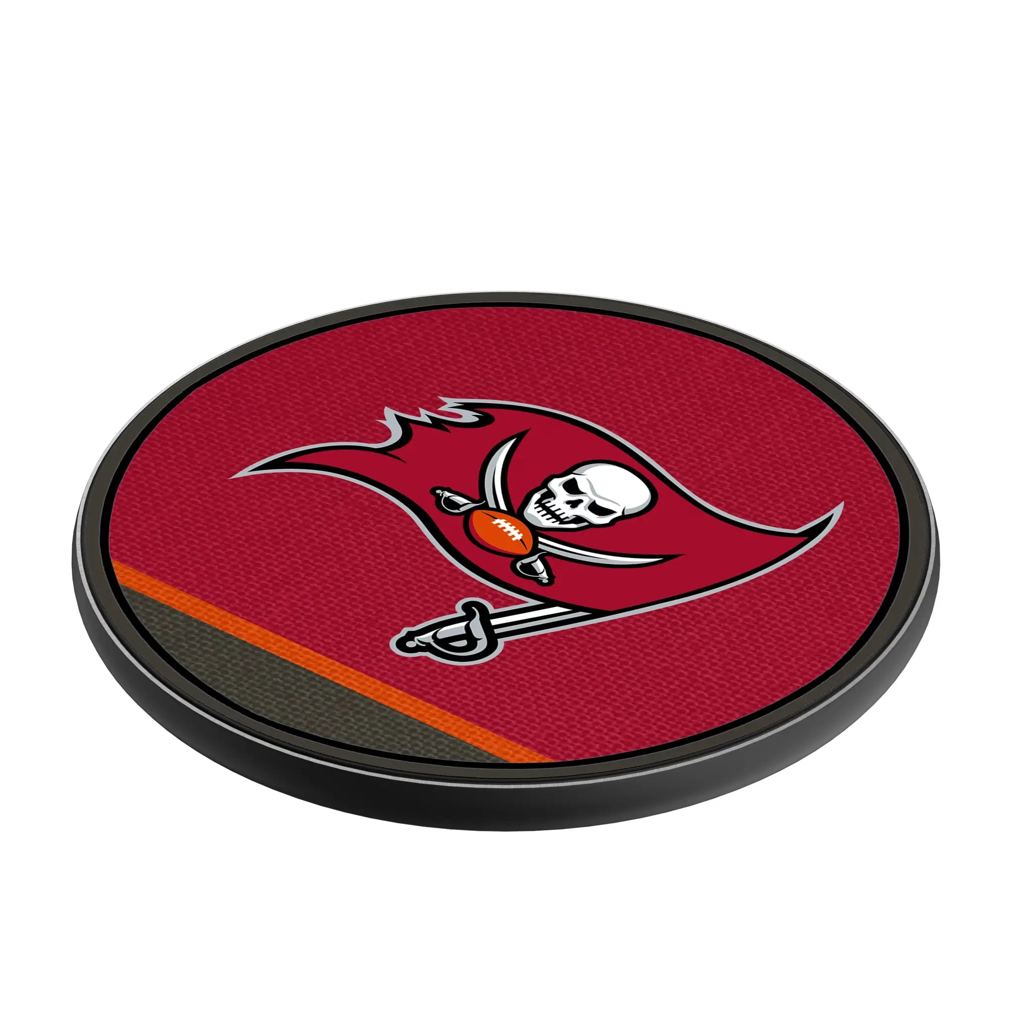 Tampa Bay Buccaneers Stripe 15-Watt Wireless Charger - Isometric View