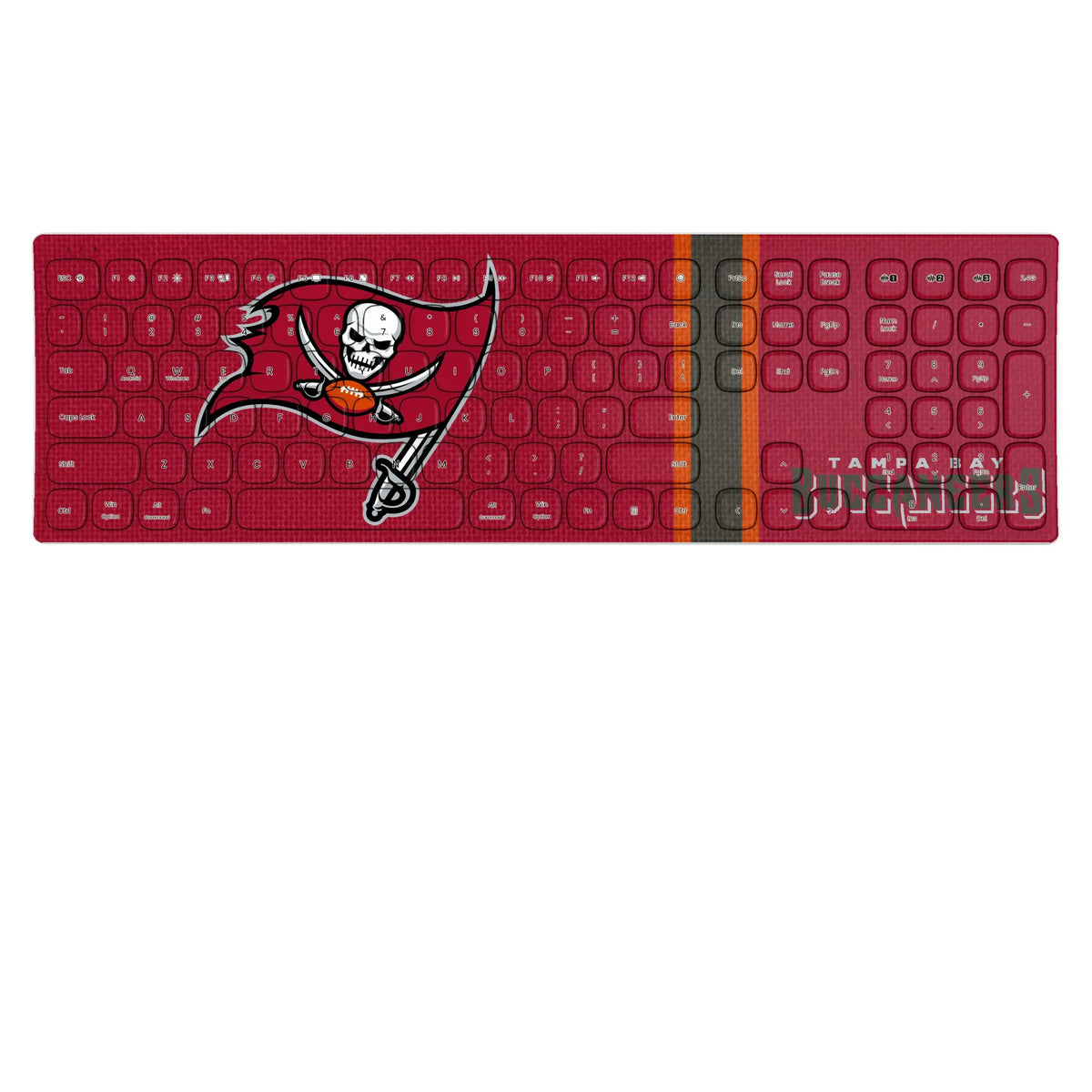 Tampa Bay Buccaneers Stripe KKB605 Curved Wireless Keyboard