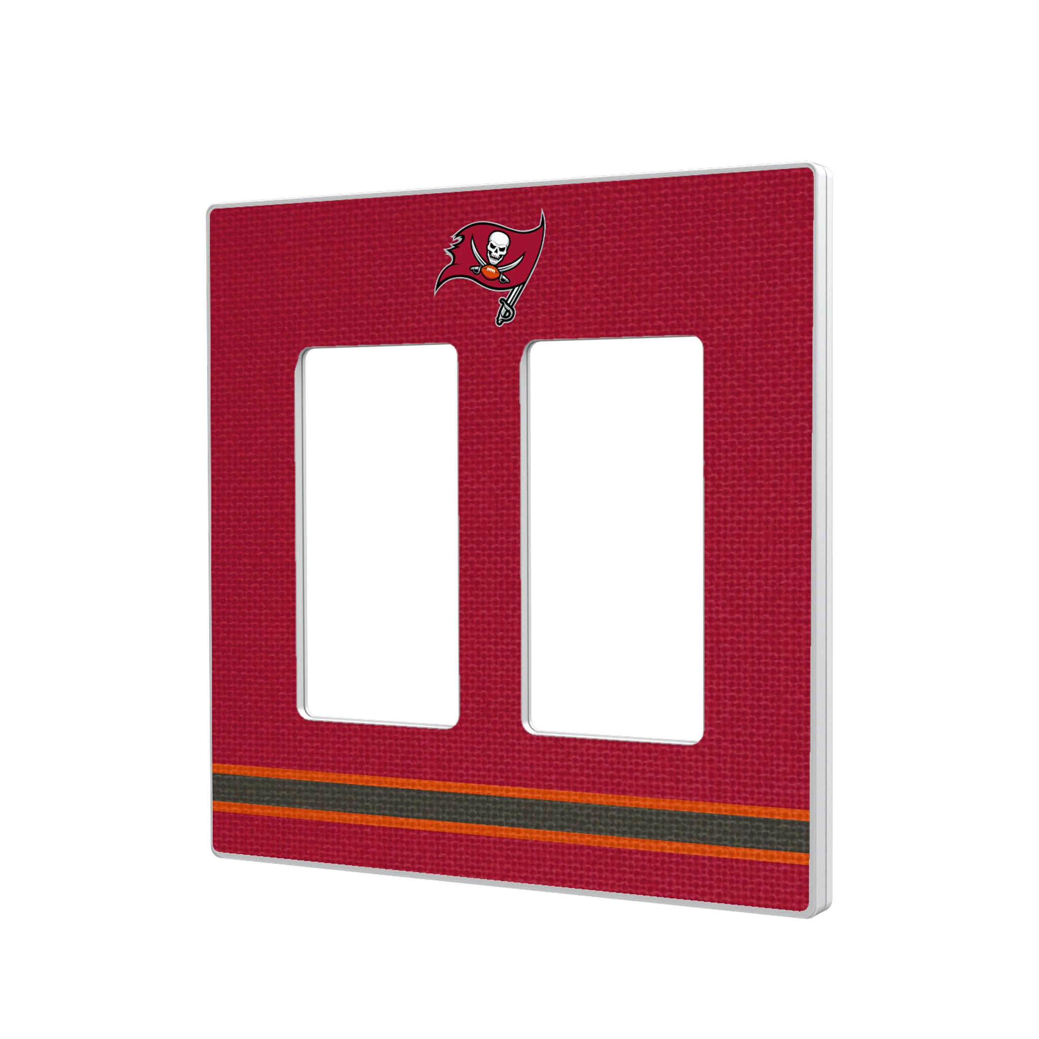 Tampa Bay Buccaneers Stripe Hidden-Screw Light Switch Plate#Style_Double Rocker