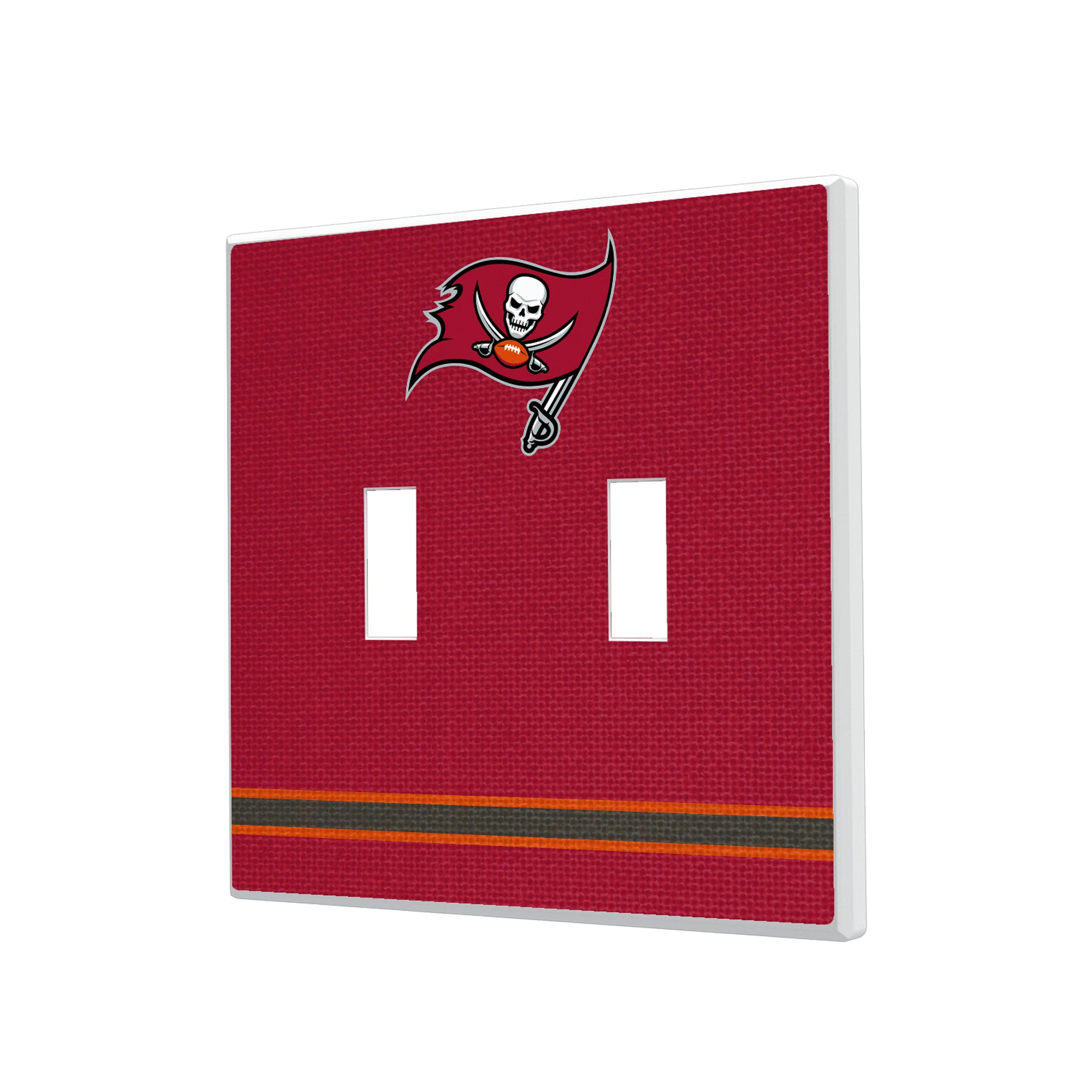 Tampa Bay Buccaneers Stripe Hidden-Screw Light Switch Plate#Style_Double Toggle