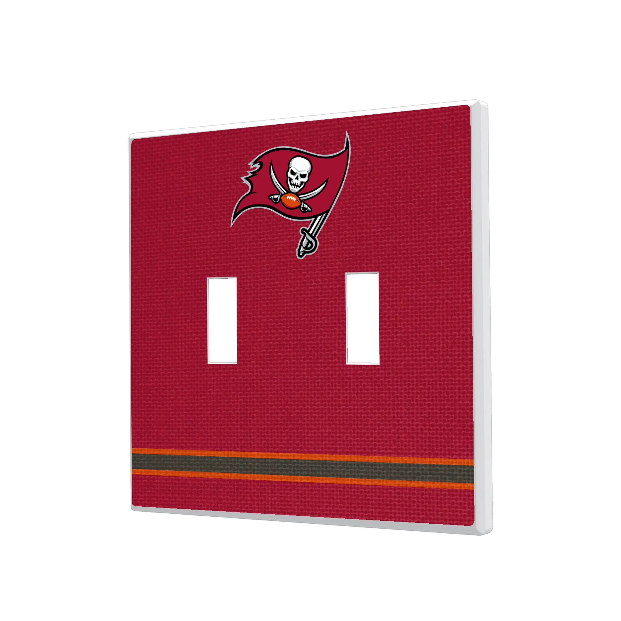 Tampa Bay Buccaneers Stripe Hidden-Screw Light Switch Plate#Style_Double Toggle