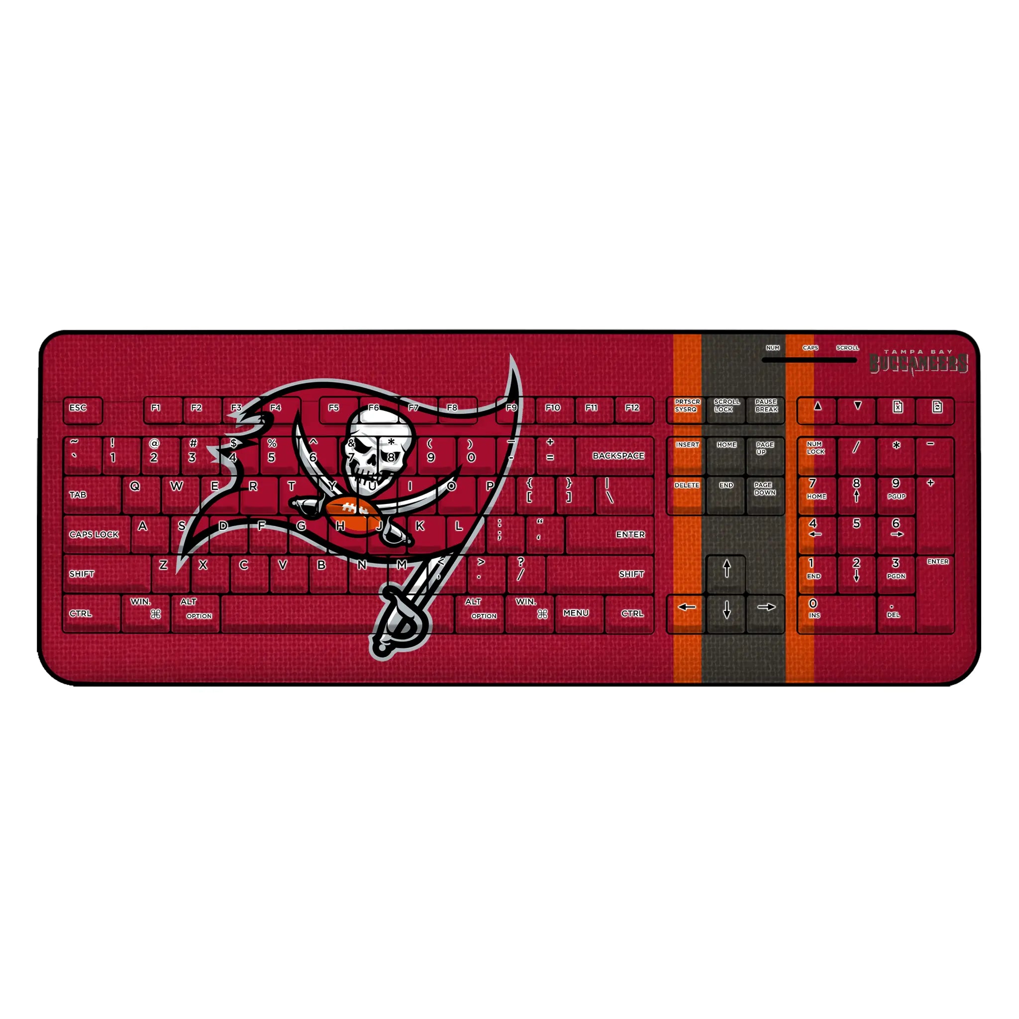 Tampa Bay Buccaneers Stripe Wireless USB Keyboard