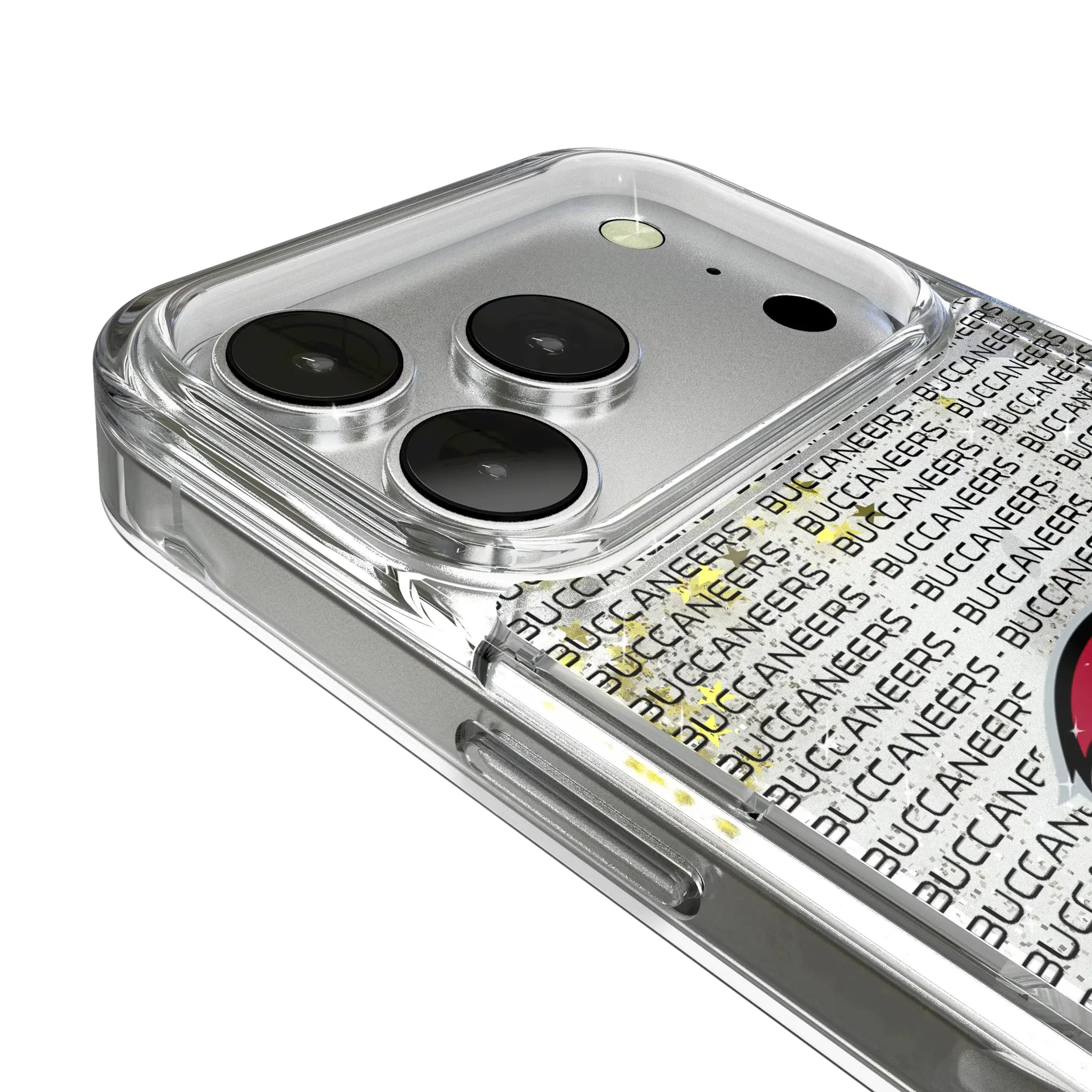 Tampa Bay Buccaneers Text Backdrop iPhone Glitter Phone Case for Apple iPhone - Detail