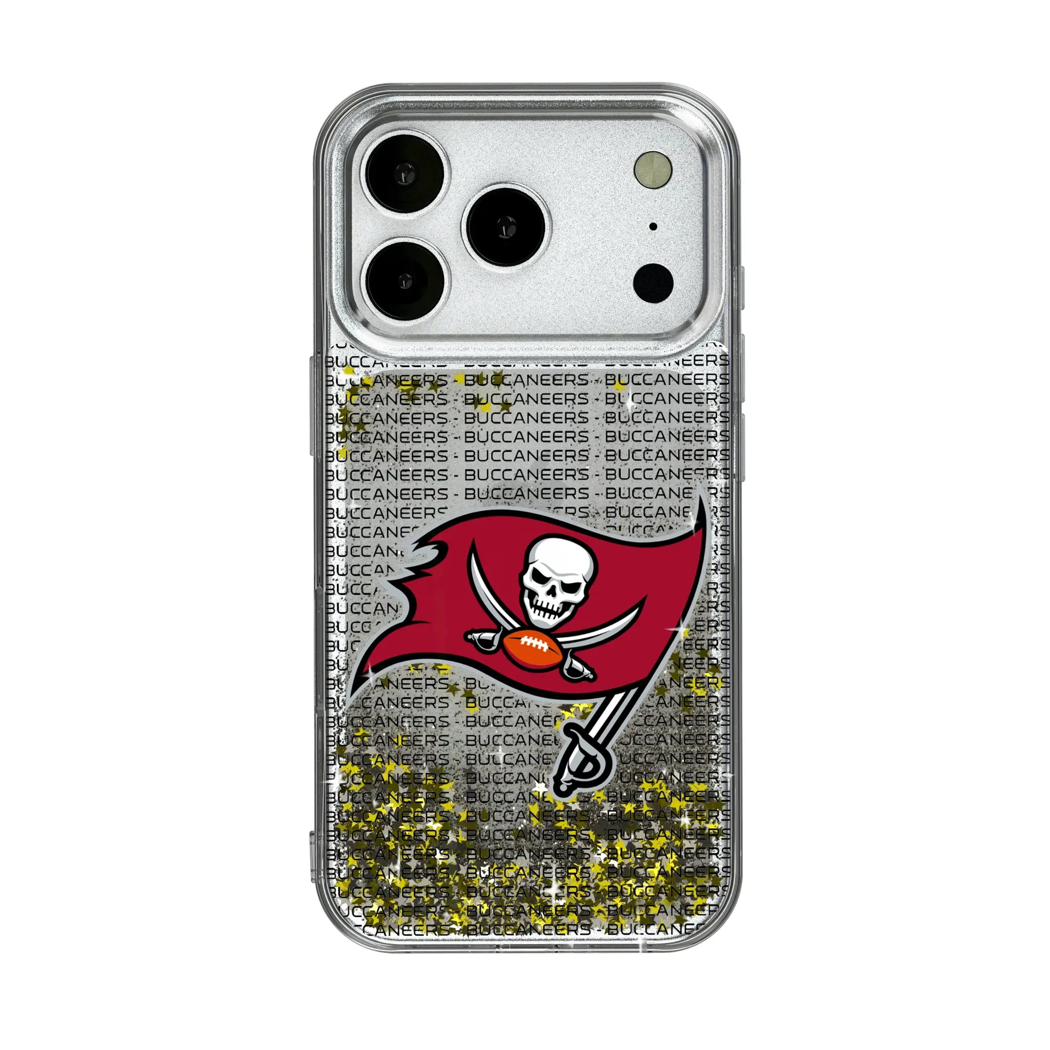 Tampa Bay Buccaneers Text Backdrop iPhone Glitter Phone Case for Apple iPhone