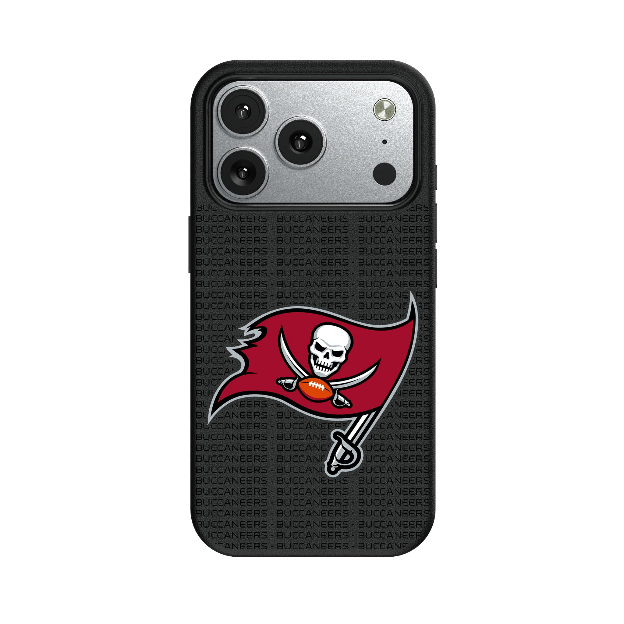 Tampa Bay Buccaneers Text Backdrop iPhone MagSafe Compatible Phone Case for Apple iPhone#Device_iPhone 17 Pro