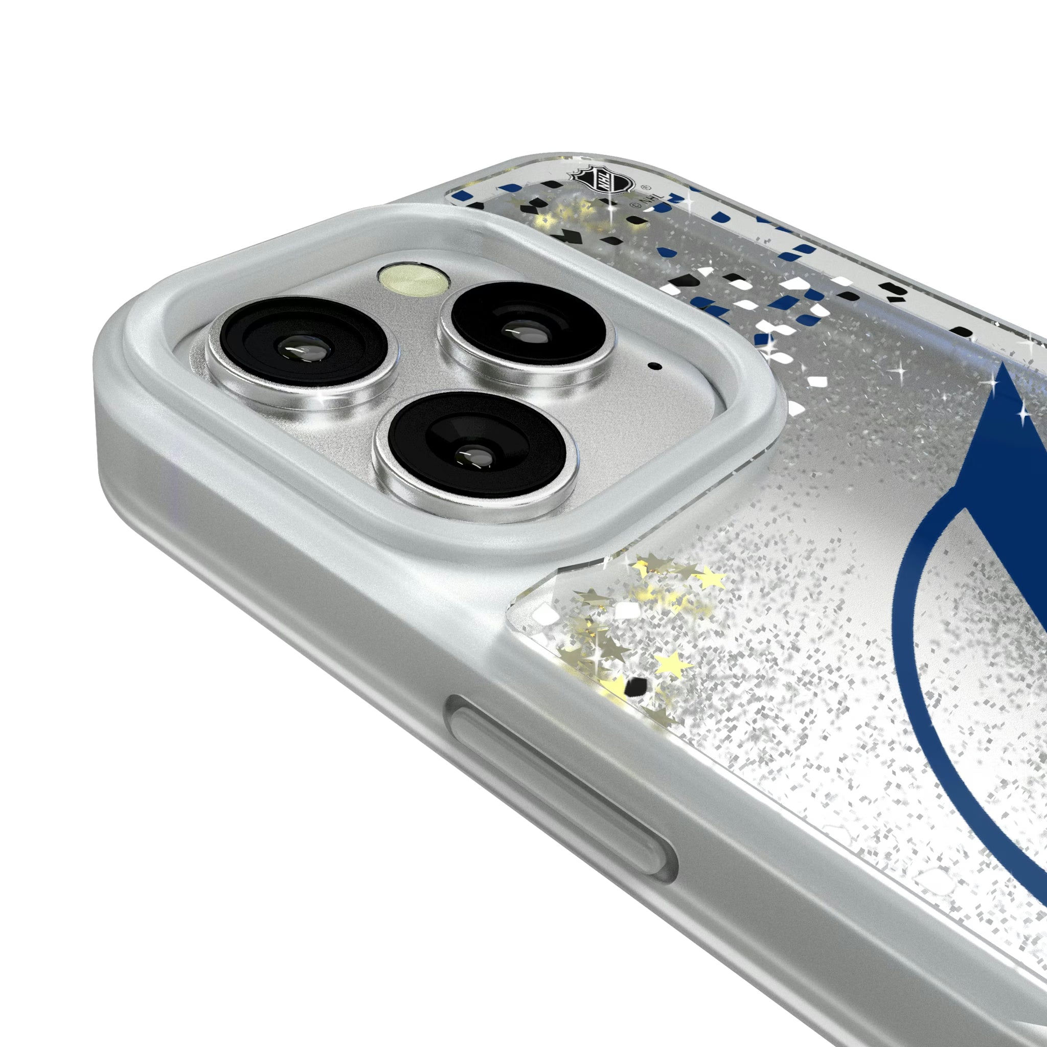 Tampa Bay Lightning Confetti iPhone Glitter Phone Case for Apple iPhone - Detail#Device_iPhone 16 Pro