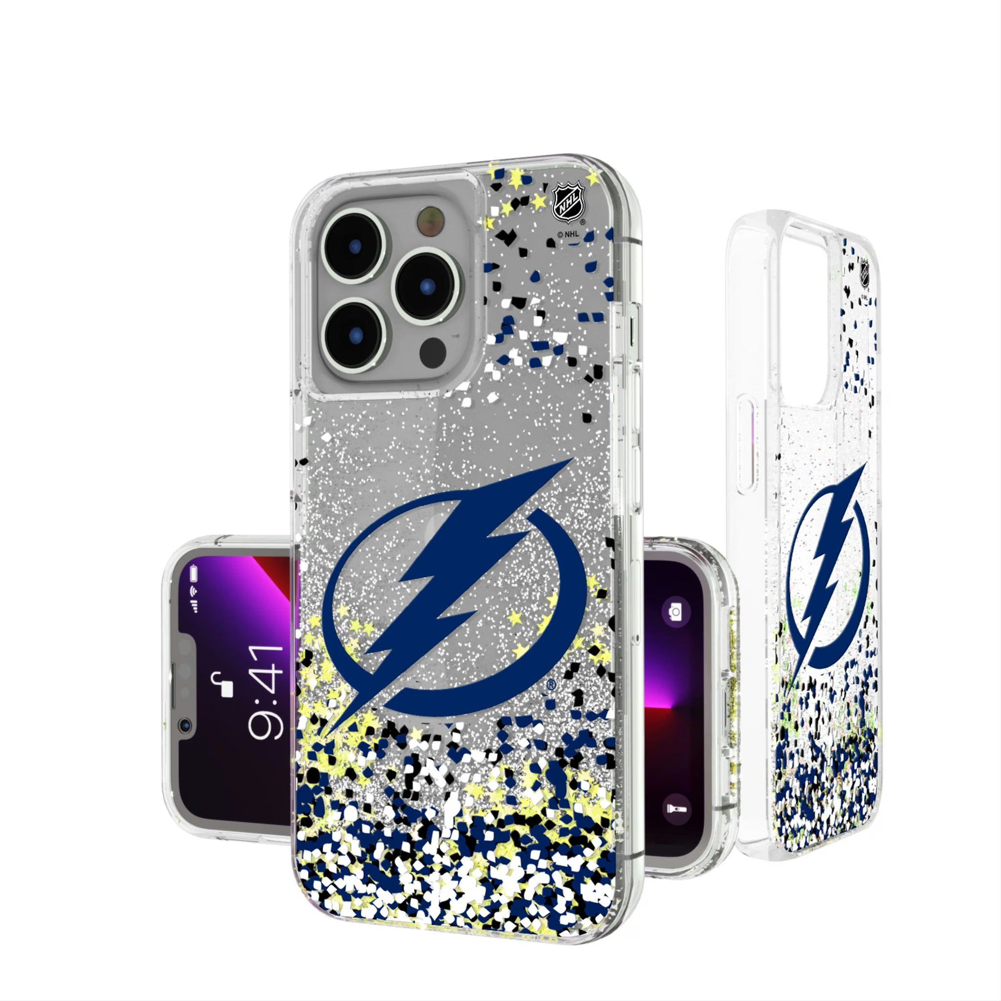 Tampa Bay Lightning Confetti iPhone Glitter Phone Case for Apple iPhone
