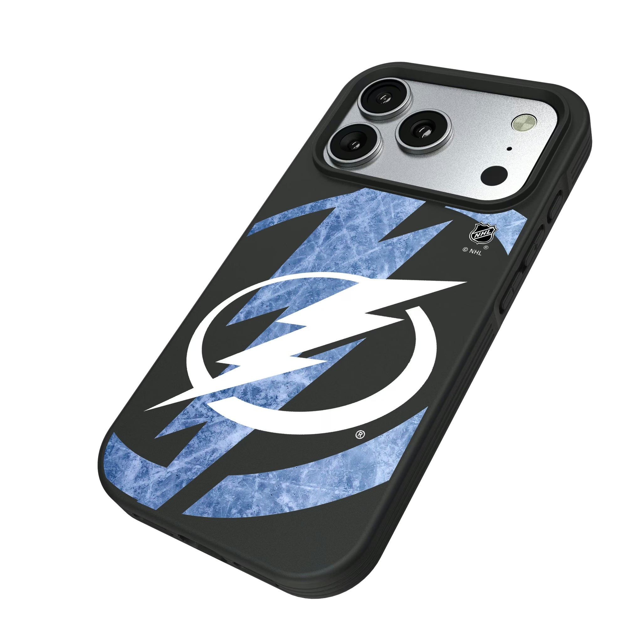 Tampa Bay Lightning Ice Tilt iPhone Bump Phone Case for Apple iPhone - Isometric View#Device_iPhone 17 Pro
