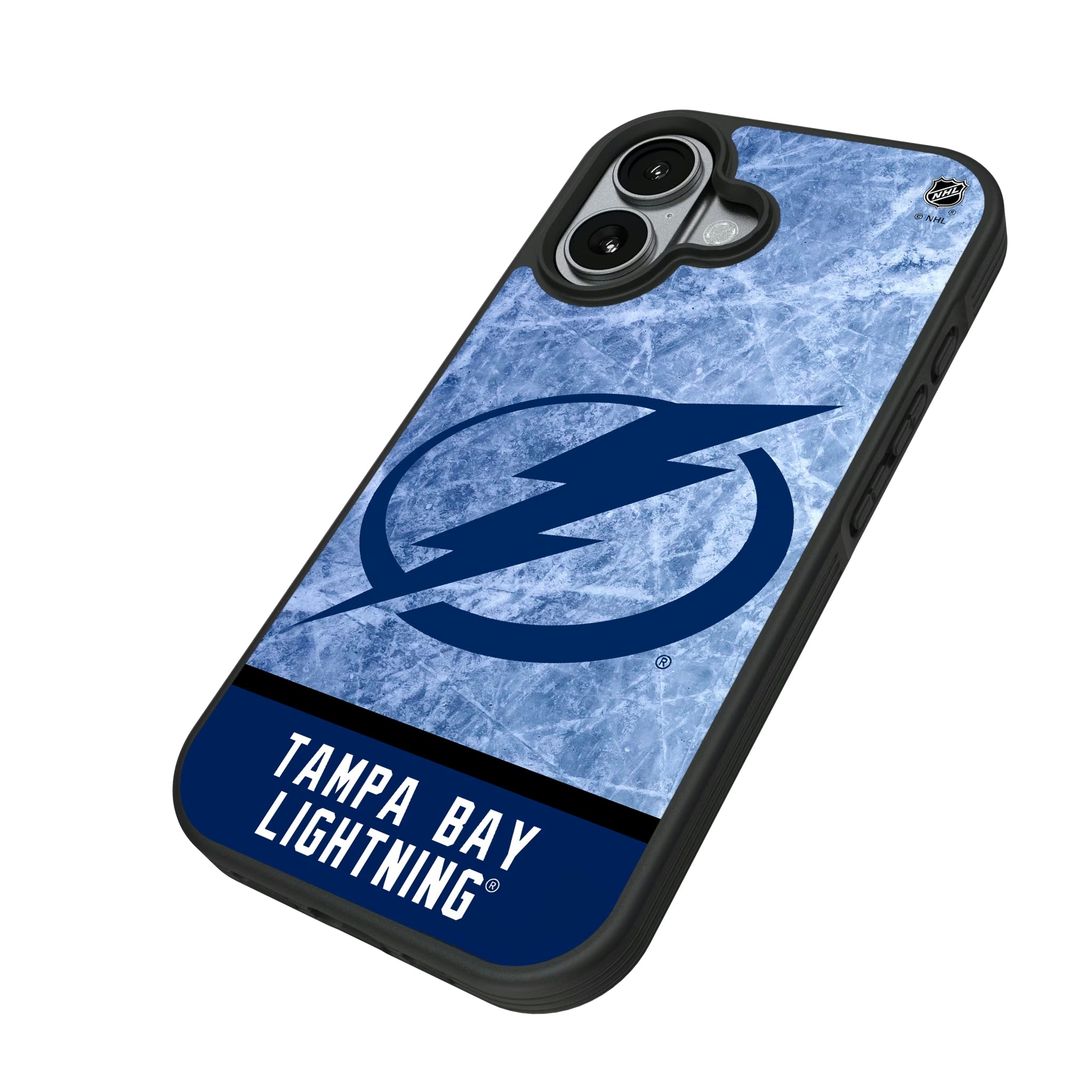 Tampa Bay Lightning Ice Wordmark iPhone Bump Phone Case for Apple iPhone - Isometric View#Device_iPhone 17