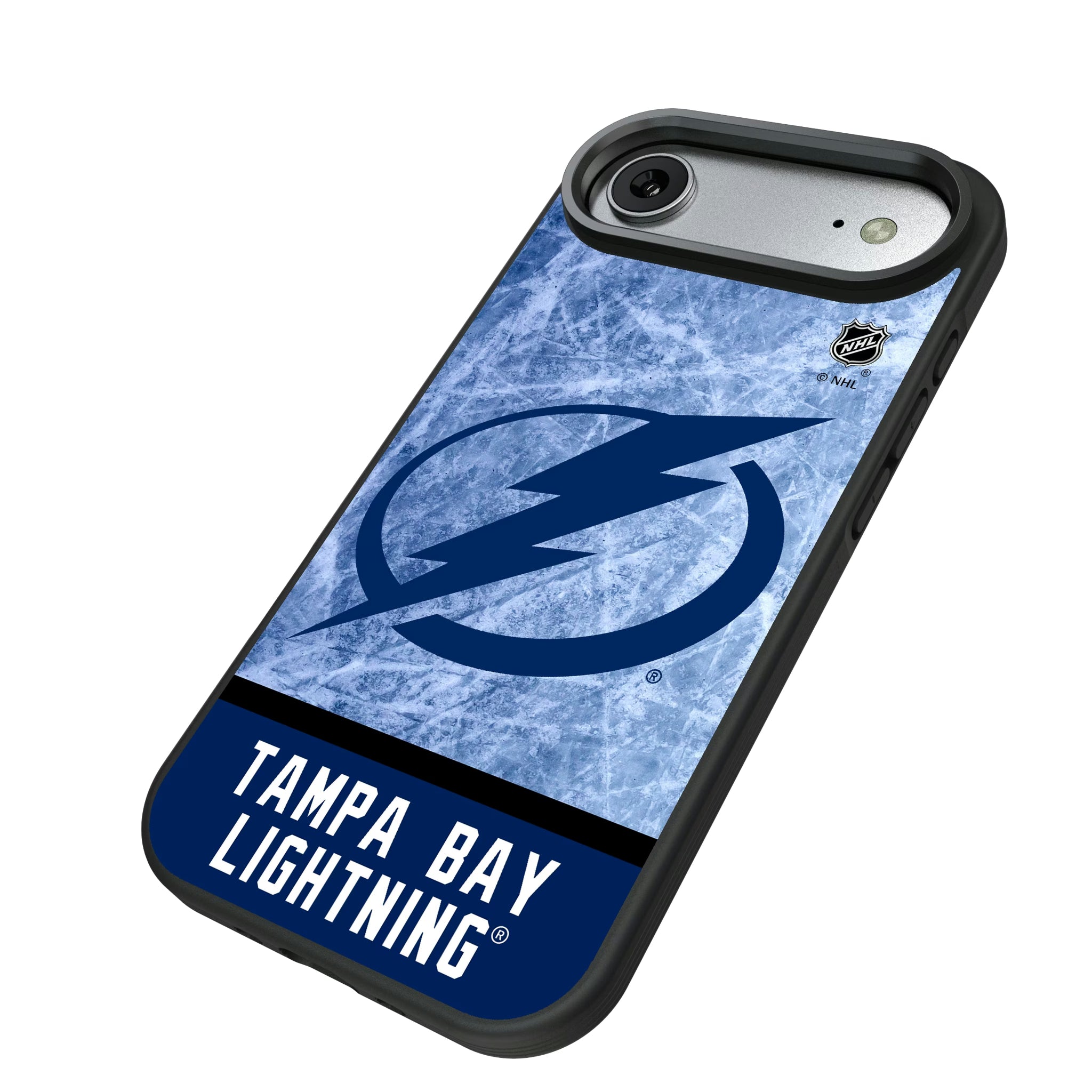Tampa Bay Lightning Ice Wordmark iPhone Bump Phone Case for Apple iPhone - Isometric View#Device_iPhone Air