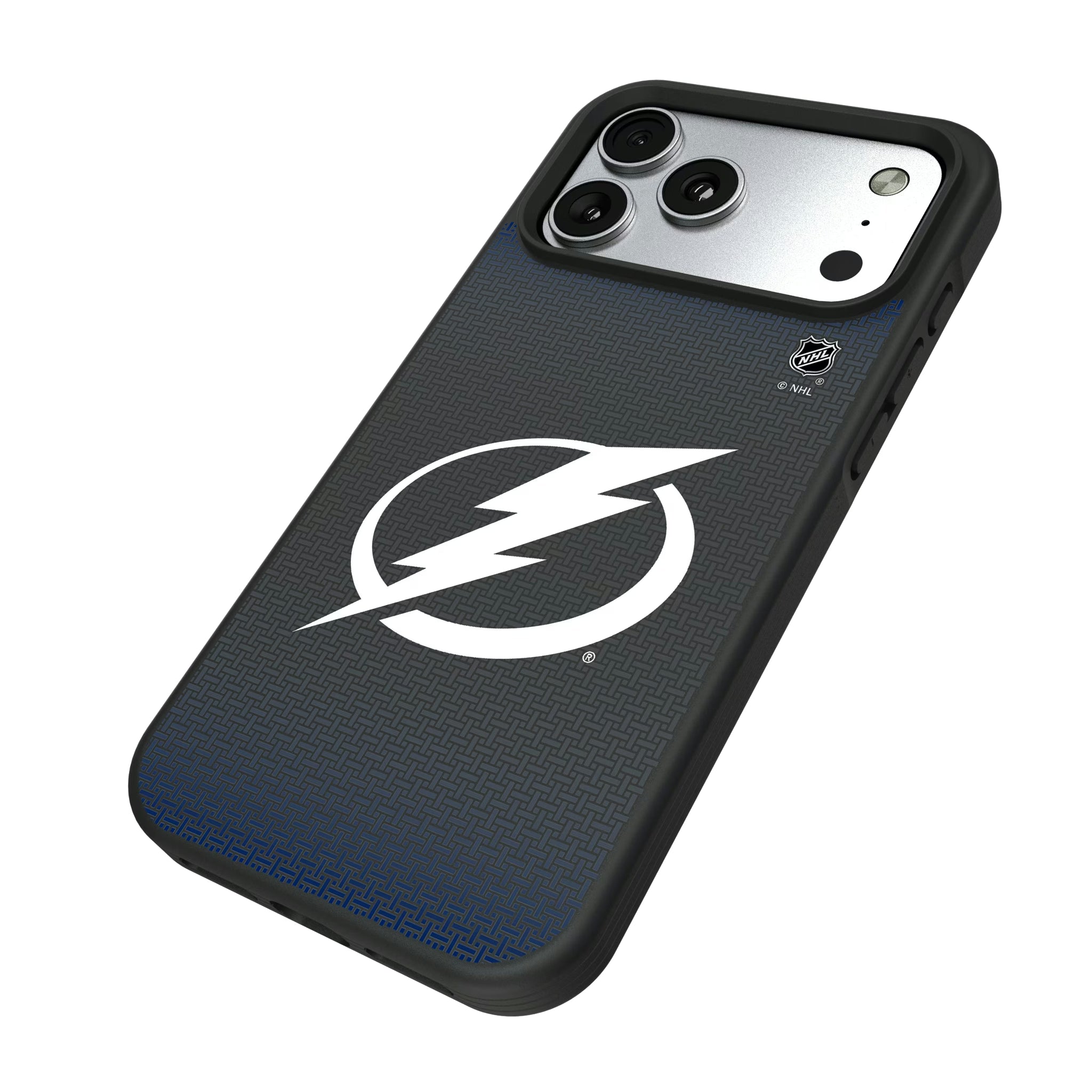 Tampa Bay Lightning Linen iPhone Bump Phone Case for Apple iPhone - Isometric View#Device_iPhone 17 Pro Max