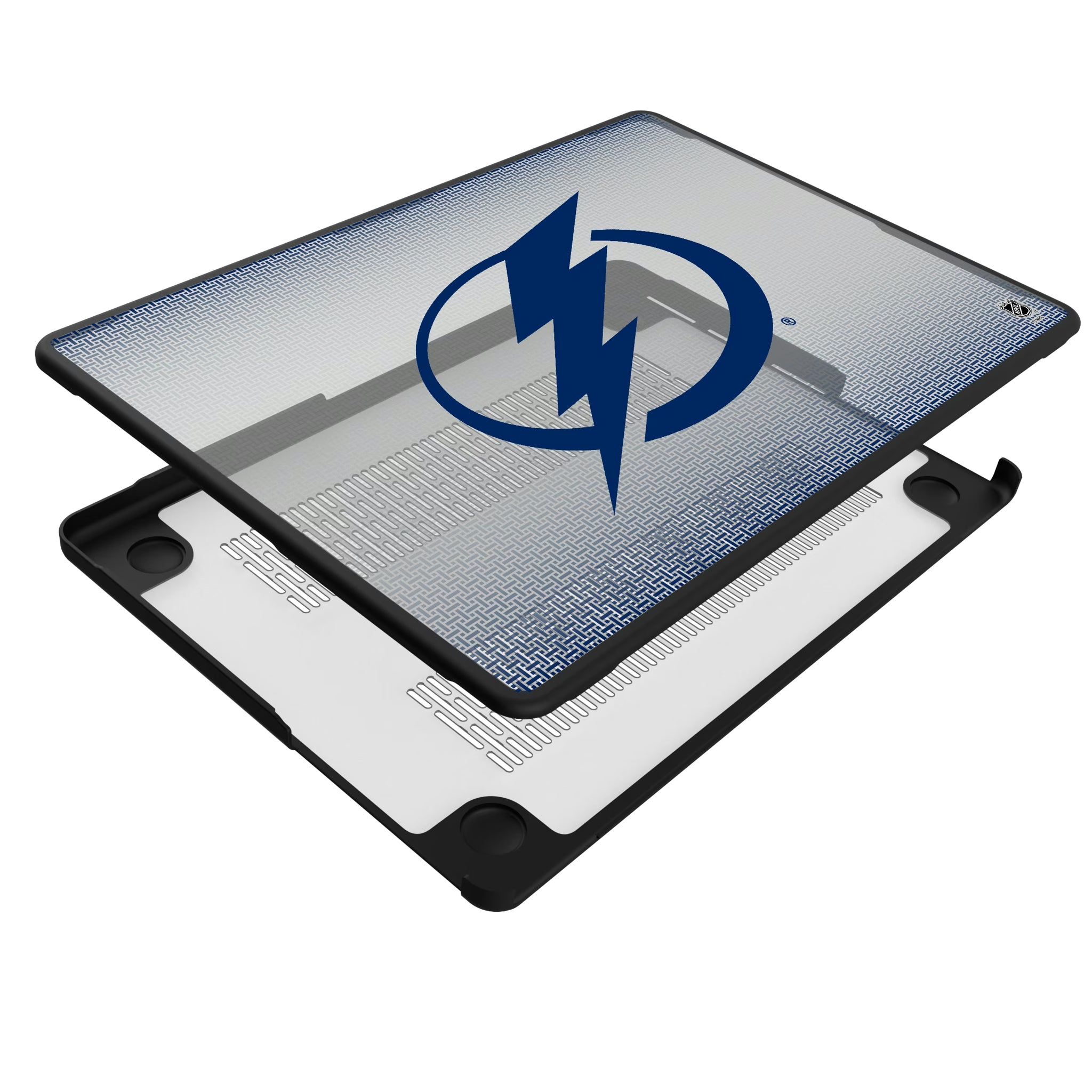 Tampa Bay Lightning Linen MacBook Laptop Case for Apple MacBook - Isometric View#Device_MacBook Pro (14-inch, 2021) / MacBook Pro (14-inch, 2023) / MacBook Pro (14-inch, 2024)