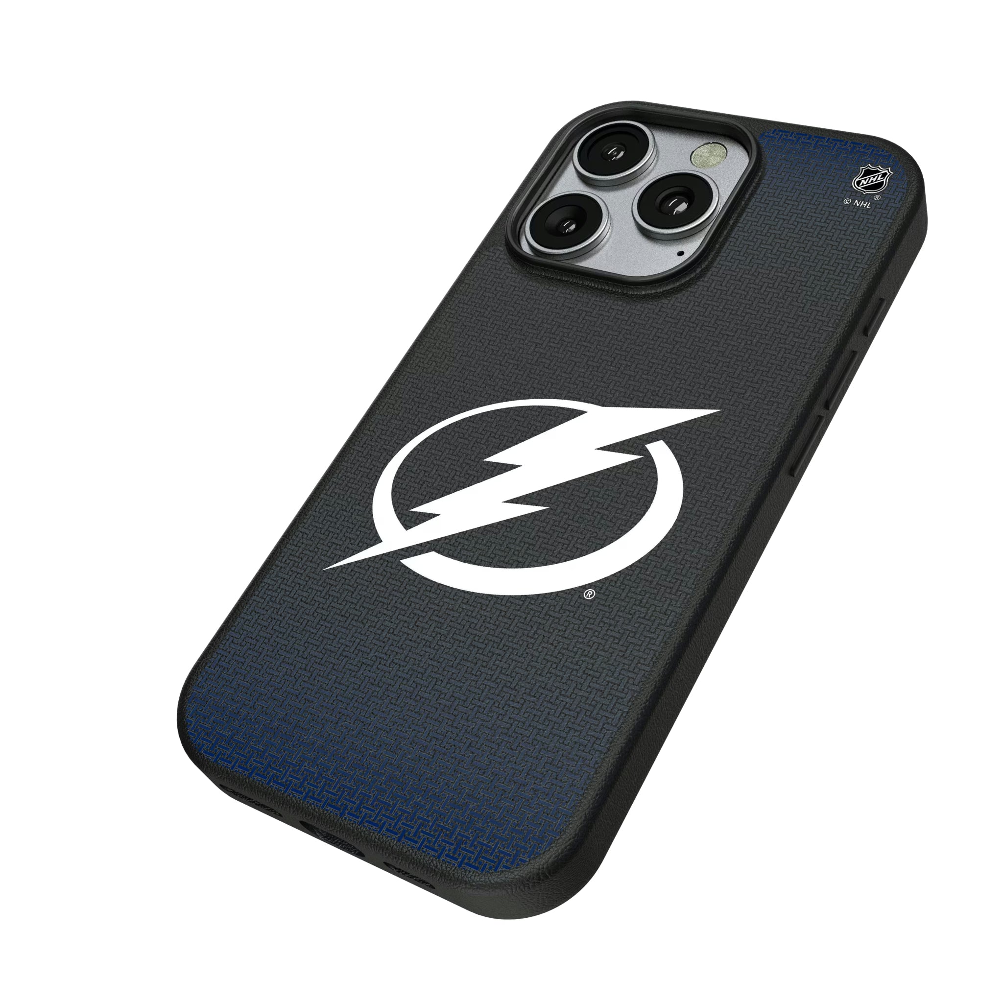 Tampa Bay Lightning Linen iPhone MagSafe Compatible Phone Case for Apple iPhone - Isometric View
