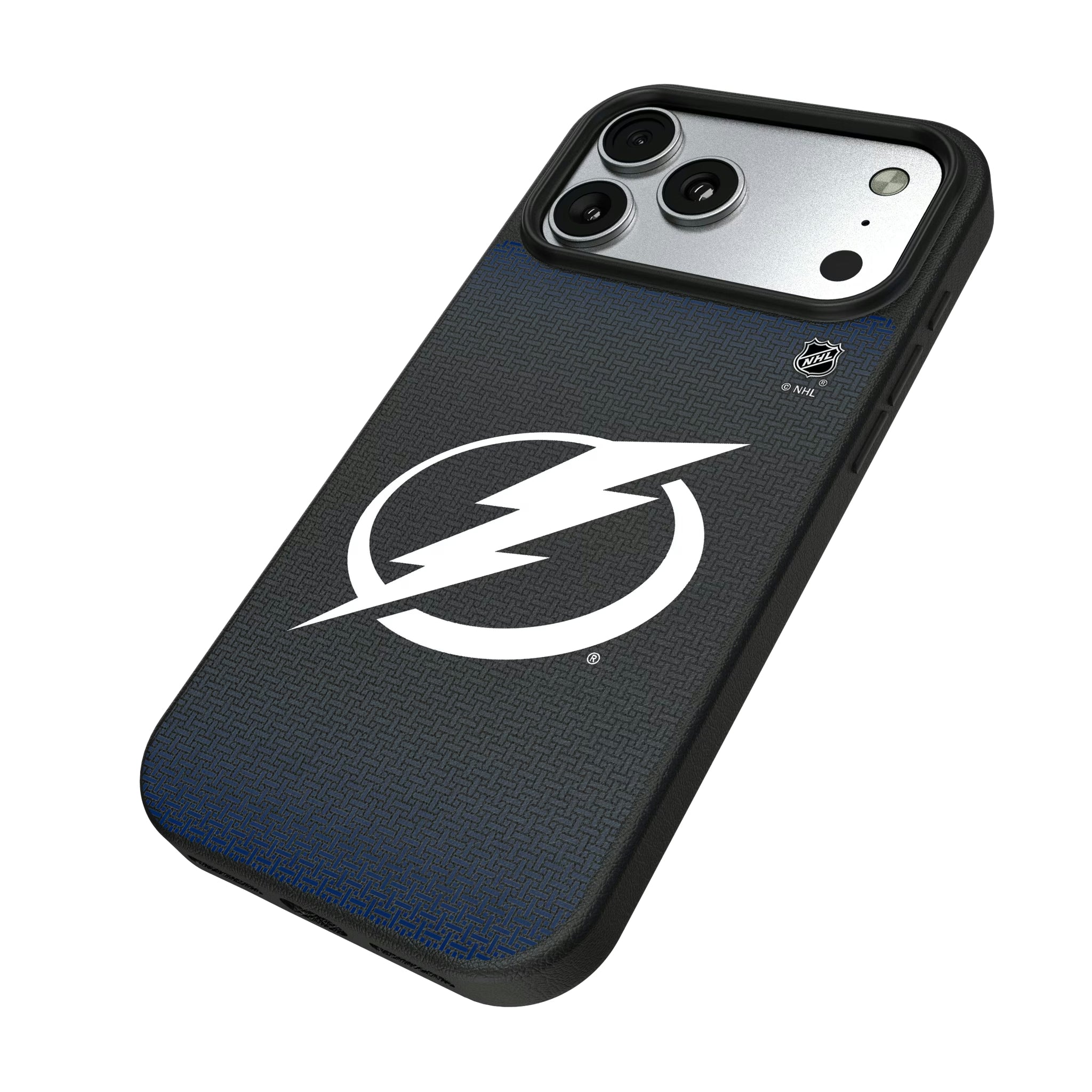 Tampa Bay Lightning Linen iPhone MagSafe Compatible Phone Case for Apple iPhone - Isometric View#Device_iPhone 17 Pro Max